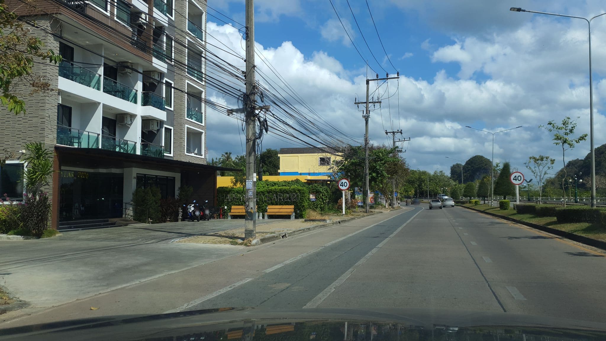 Street view near River Front Hotel, Krabi