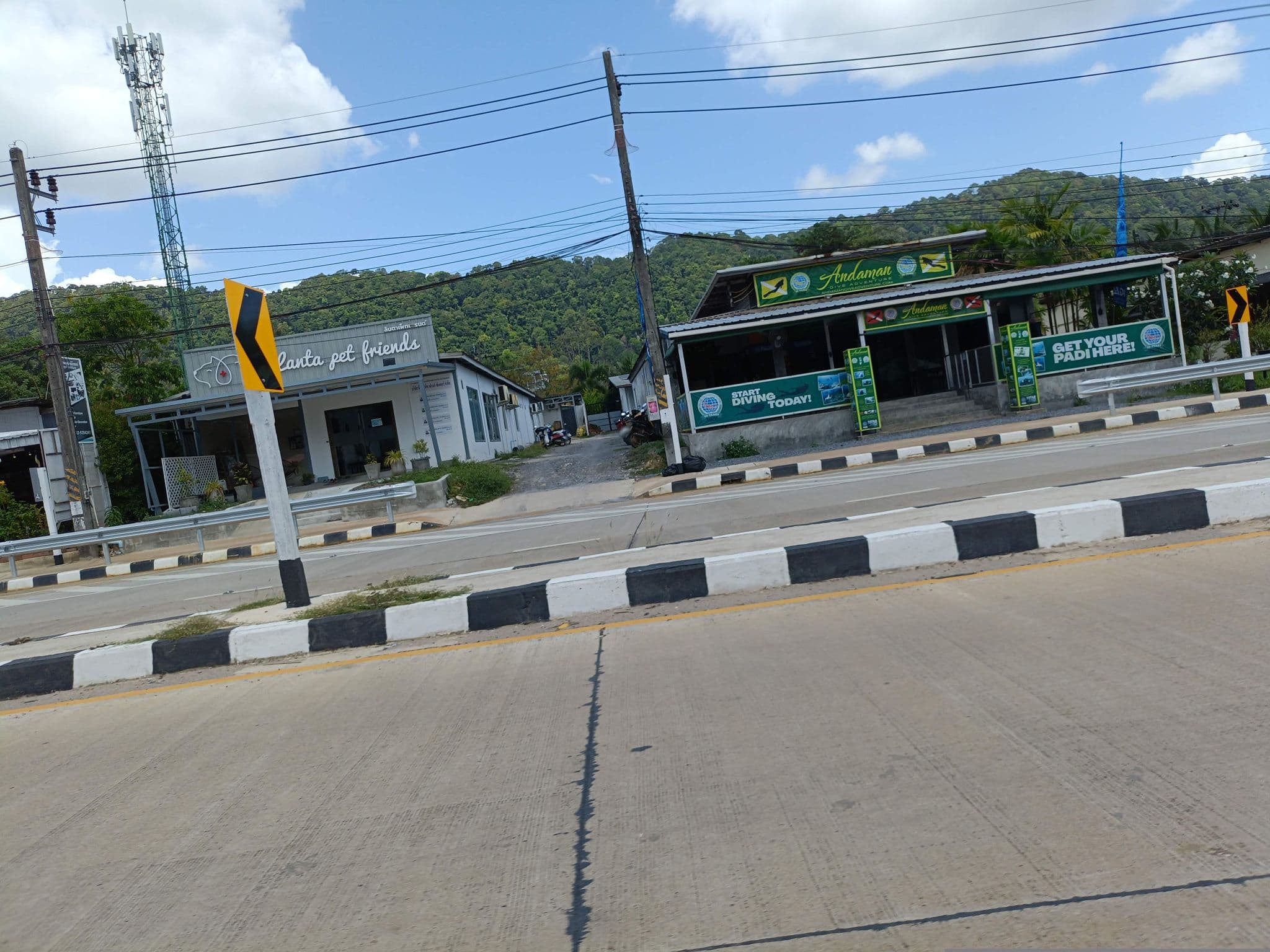 Street view near The Travelers Friend Restaurant/Bar and Bungalows, Saladan