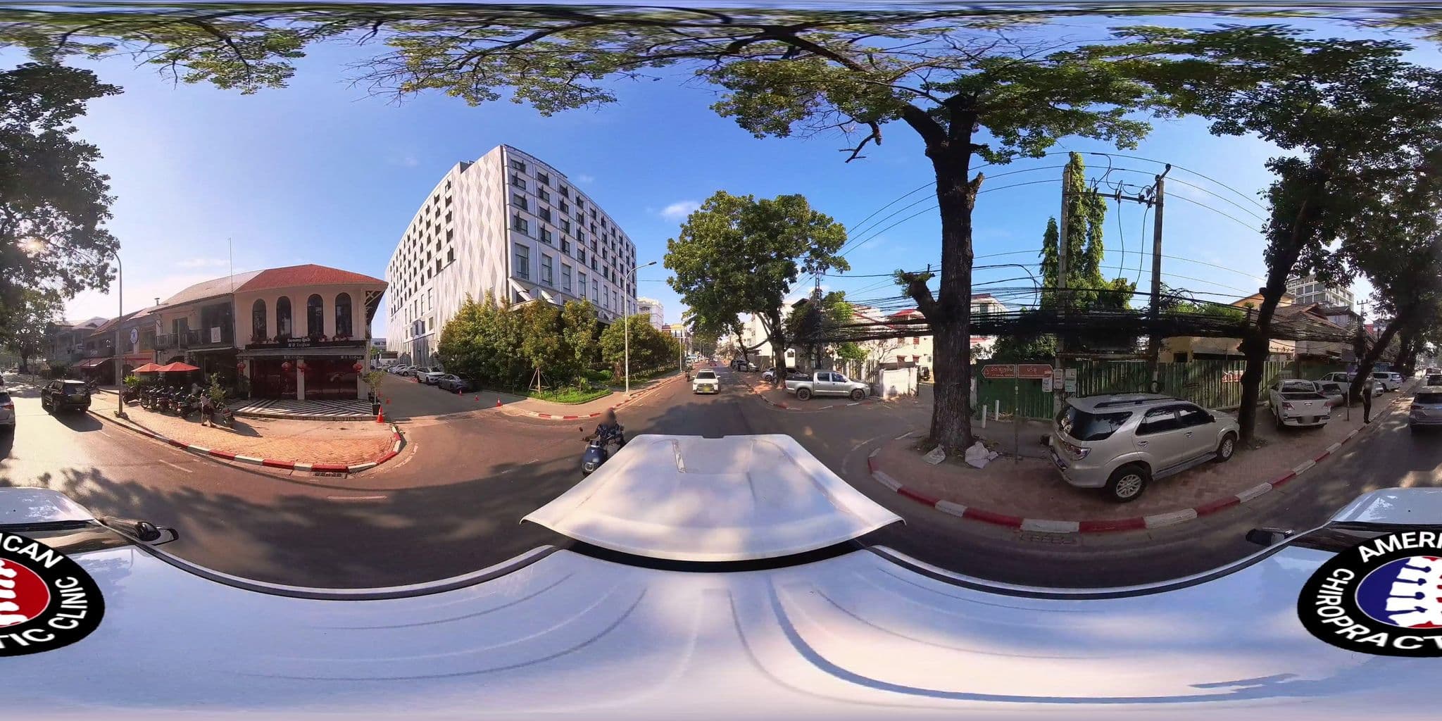 Street view near Bloom Hotel and Cafe, Si Chiang Mai — © DrLogan (CC BY-SA · Mapillary)