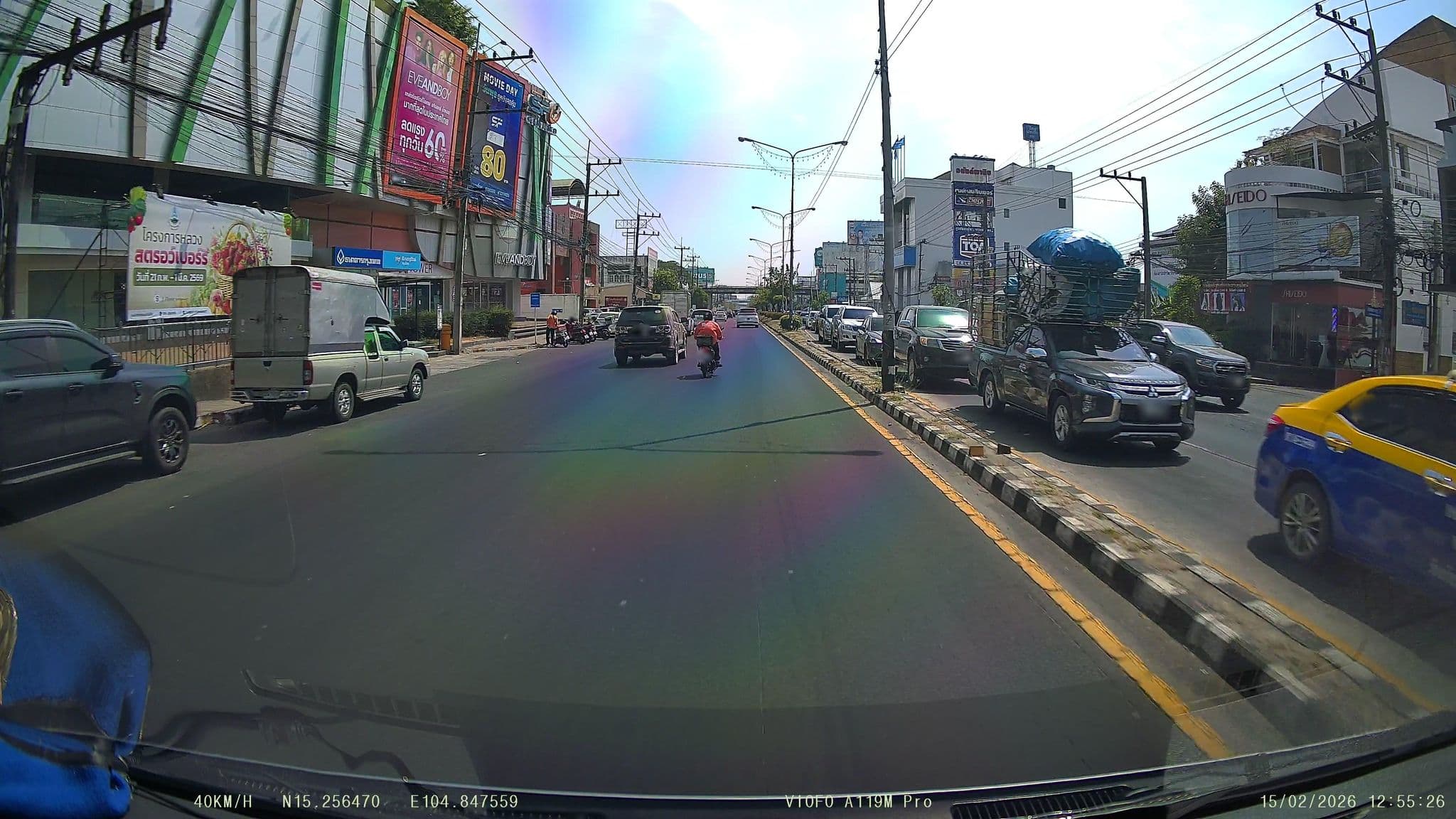 Street view near Sunee Tower, Ubon Ratchathani — © ThailandCambodia (CC BY-SA · Mapillary)