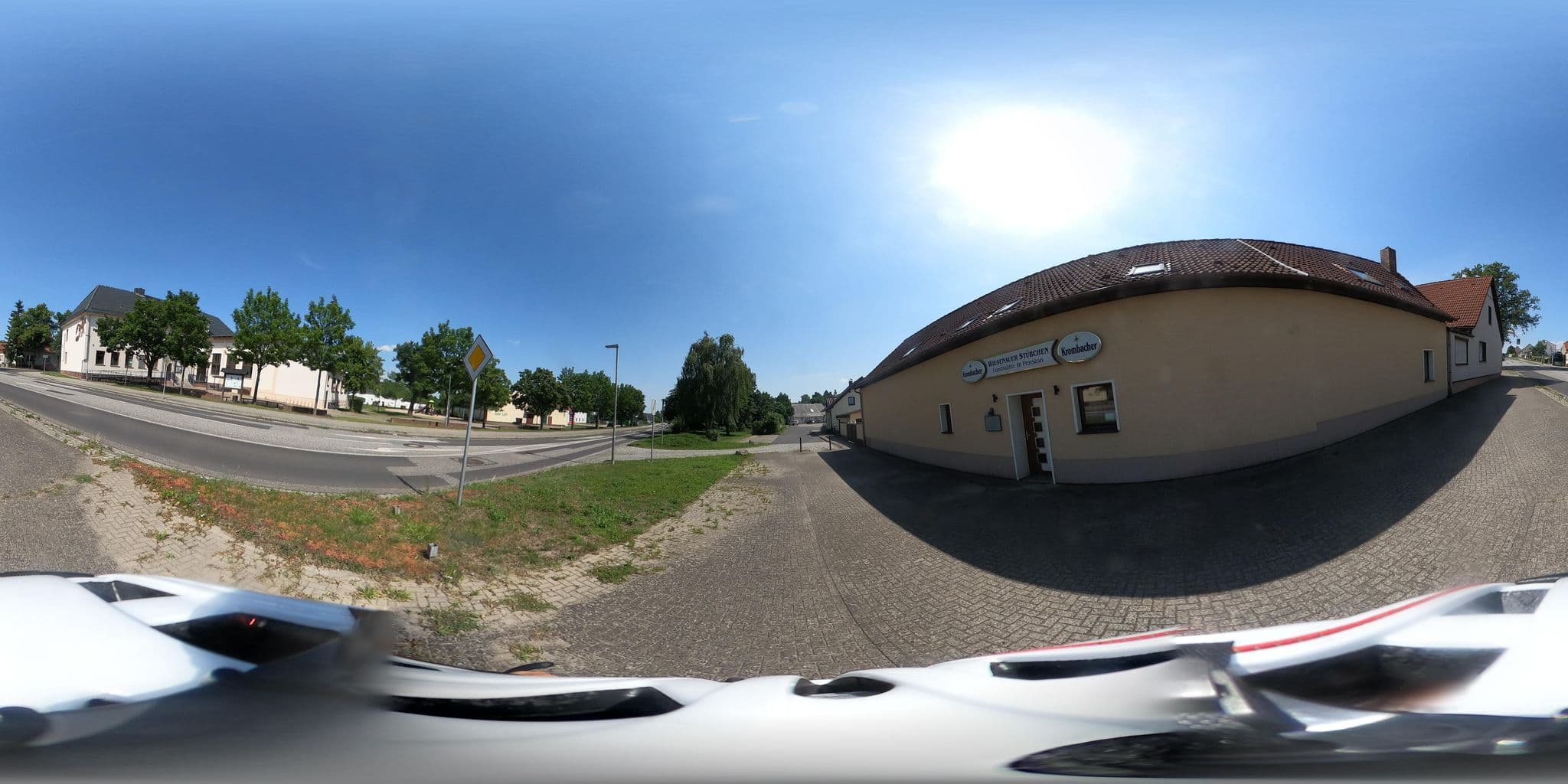 Street view near Pension Wiesenauer Stübchen Inh. Karl-Heinz Knabe, Wiesenau — © Oderradler (CC BY-SA · Mapillary)