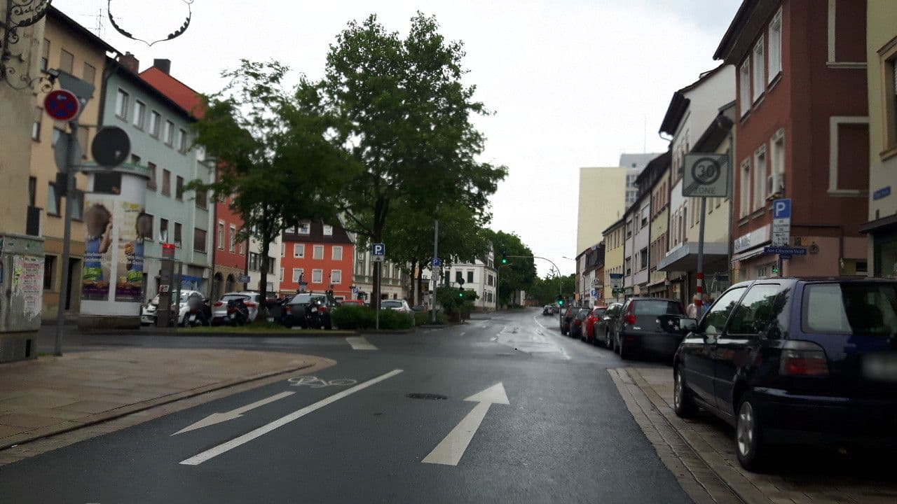 Street view near Hotel Alibi, Schweinfurt — © changchun1 (CC BY-SA · Mapillary)