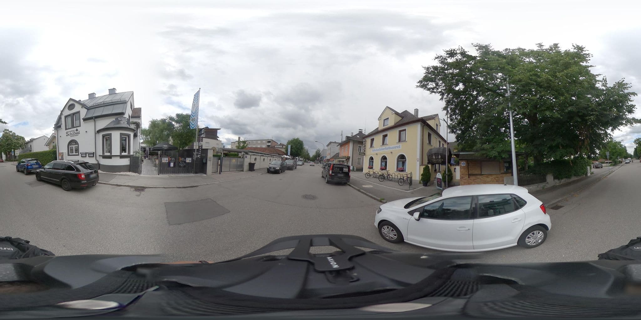 Street view near Brauerei- Hotel-Restaurant- Weißbräu, Freilassing — © consens_verkehrsplanung (CC BY-SA · Mapillary)