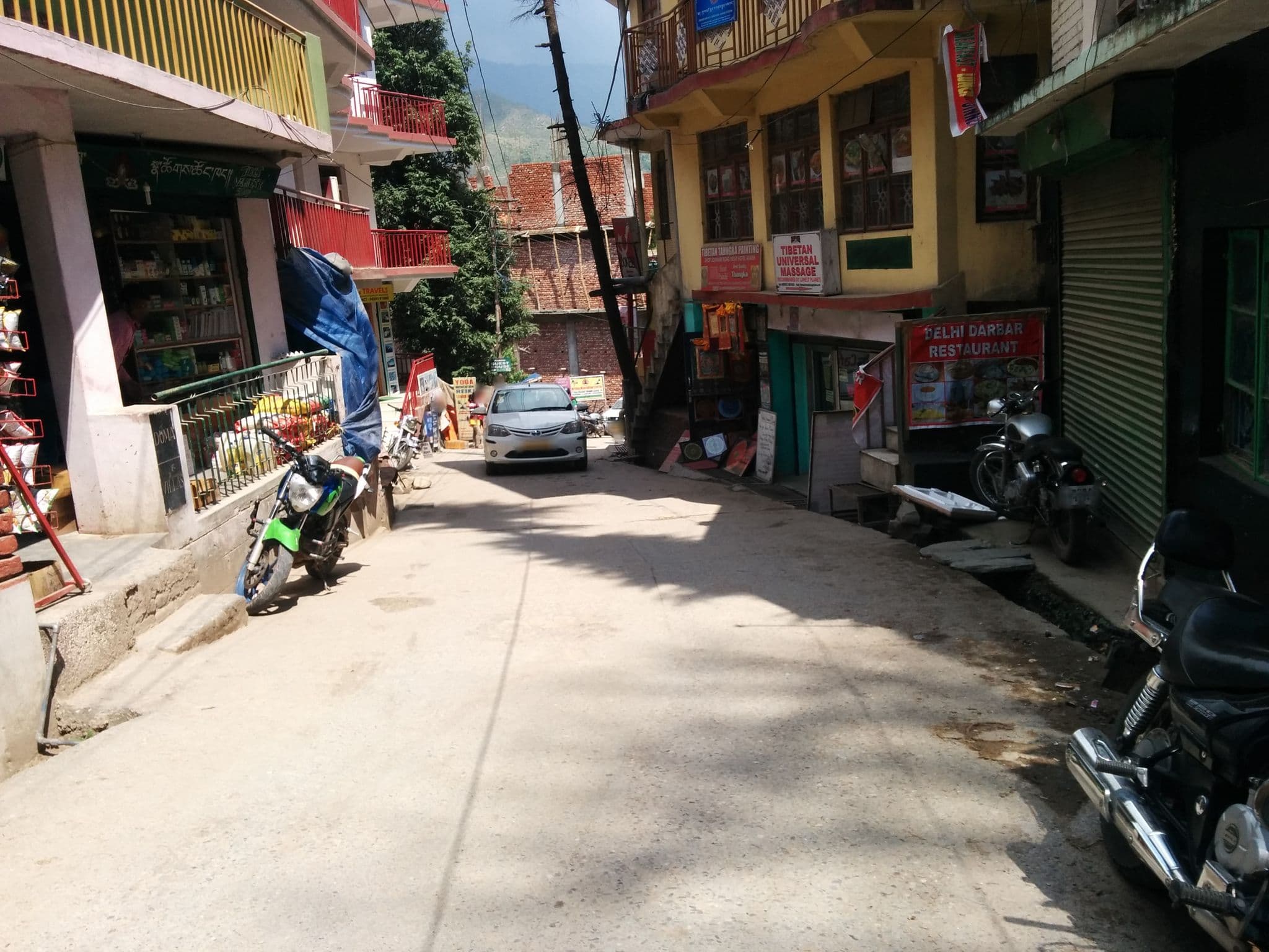 Street view near Hotel Akash - Luxury Hotel In McLeodganj, Dharamsala
