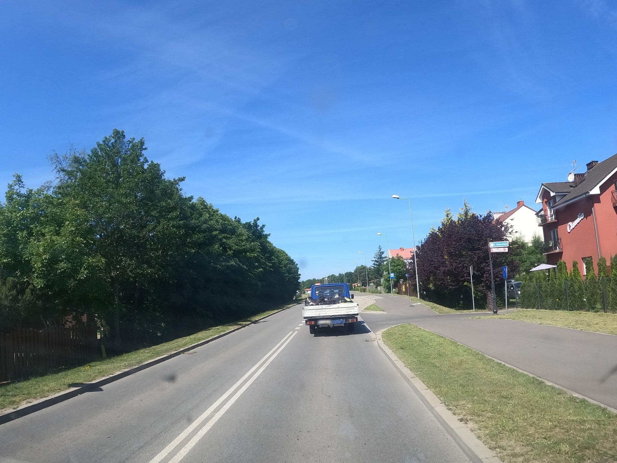 Street view near Villa La Milla, Pobierowo