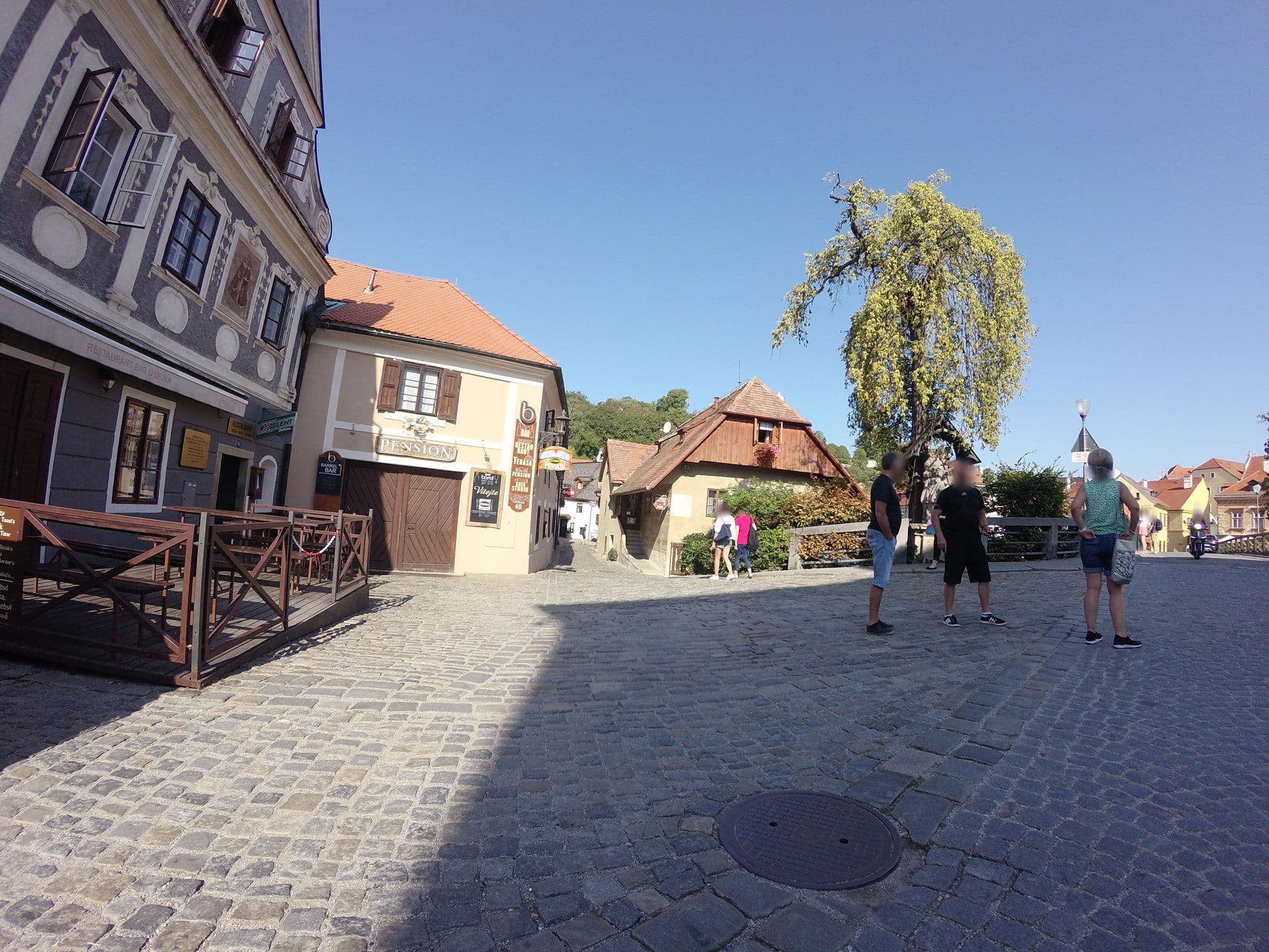 Street view near Hotel Villa Areka, Český Krumlov