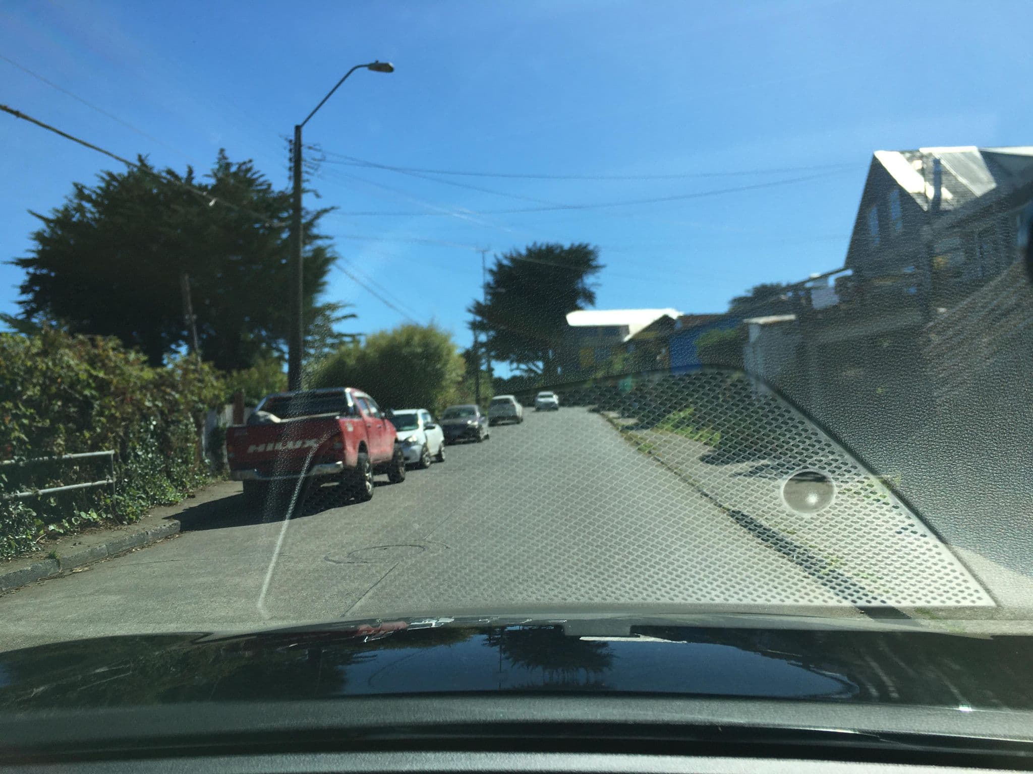 Street view near Hostal Lluhay, Ancud — © ariellopez (CC BY-SA · Mapillary)