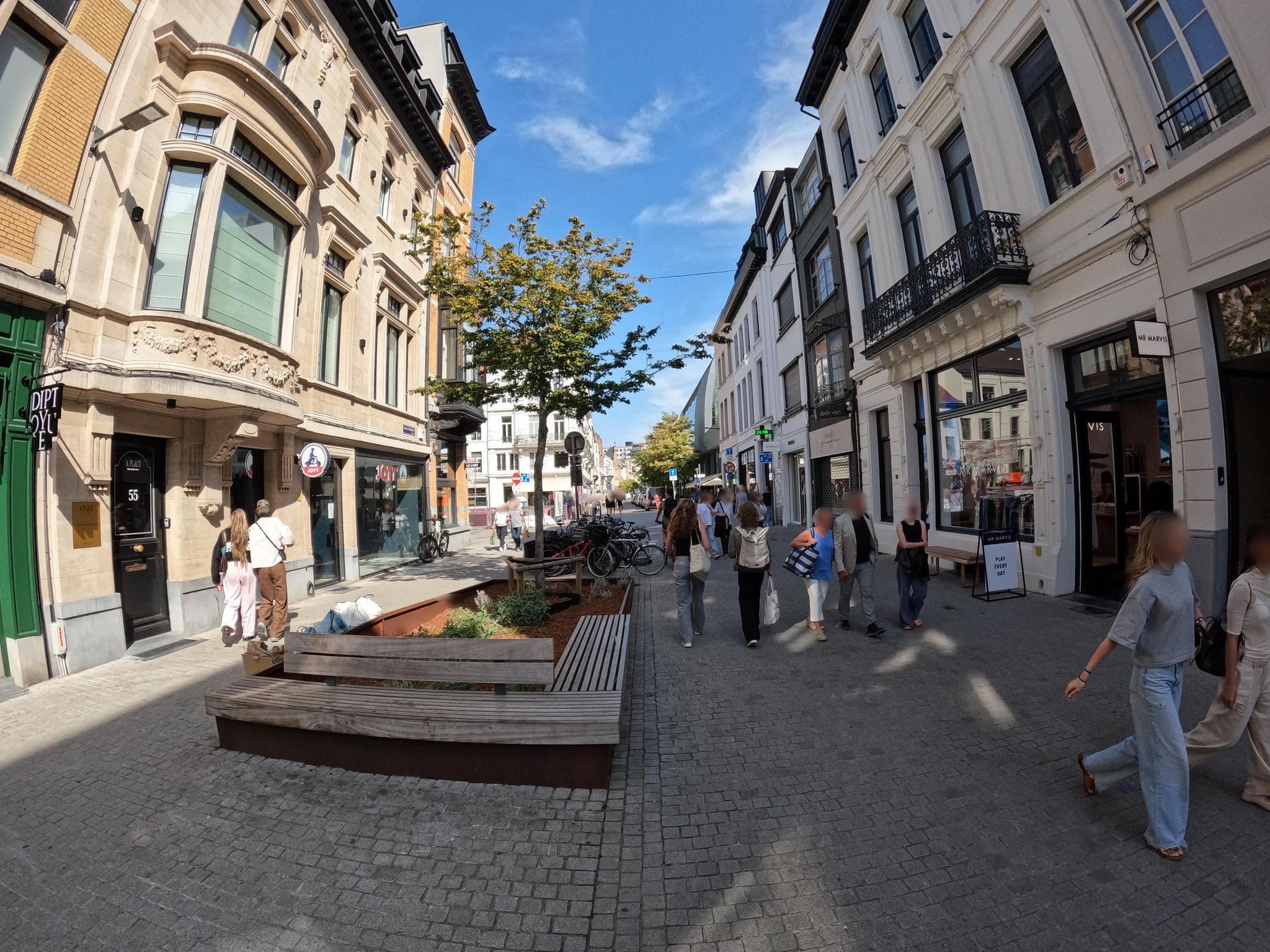 Street view near A Place Antwerp - Boutique Stays - Schuttershofstraat 55, Antwerp — © koninklijke (CC BY-SA · Mapillary)