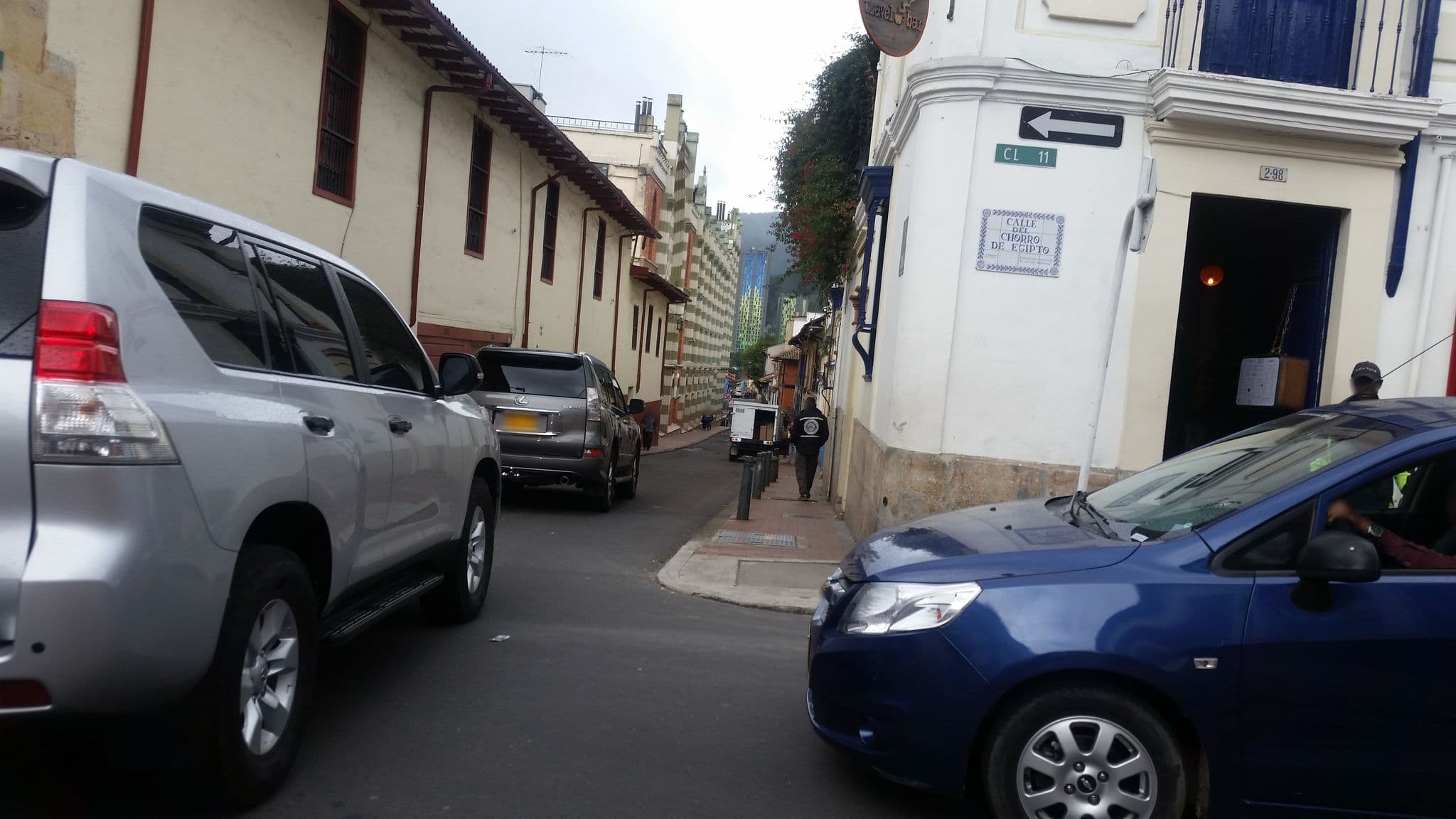 Street view near Granada Hostel, Bogotá — © ejegg (CC BY-SA · Mapillary)