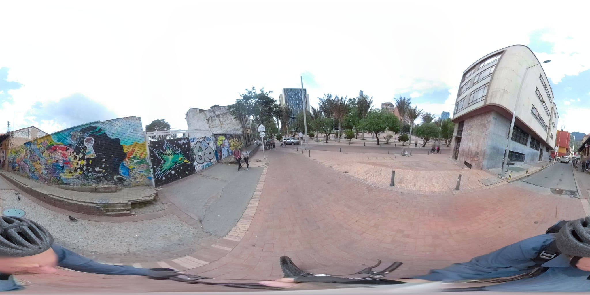 Street view near Villacandelaria Hostel, Bogotá — © ejegg (CC BY-SA · Mapillary)
