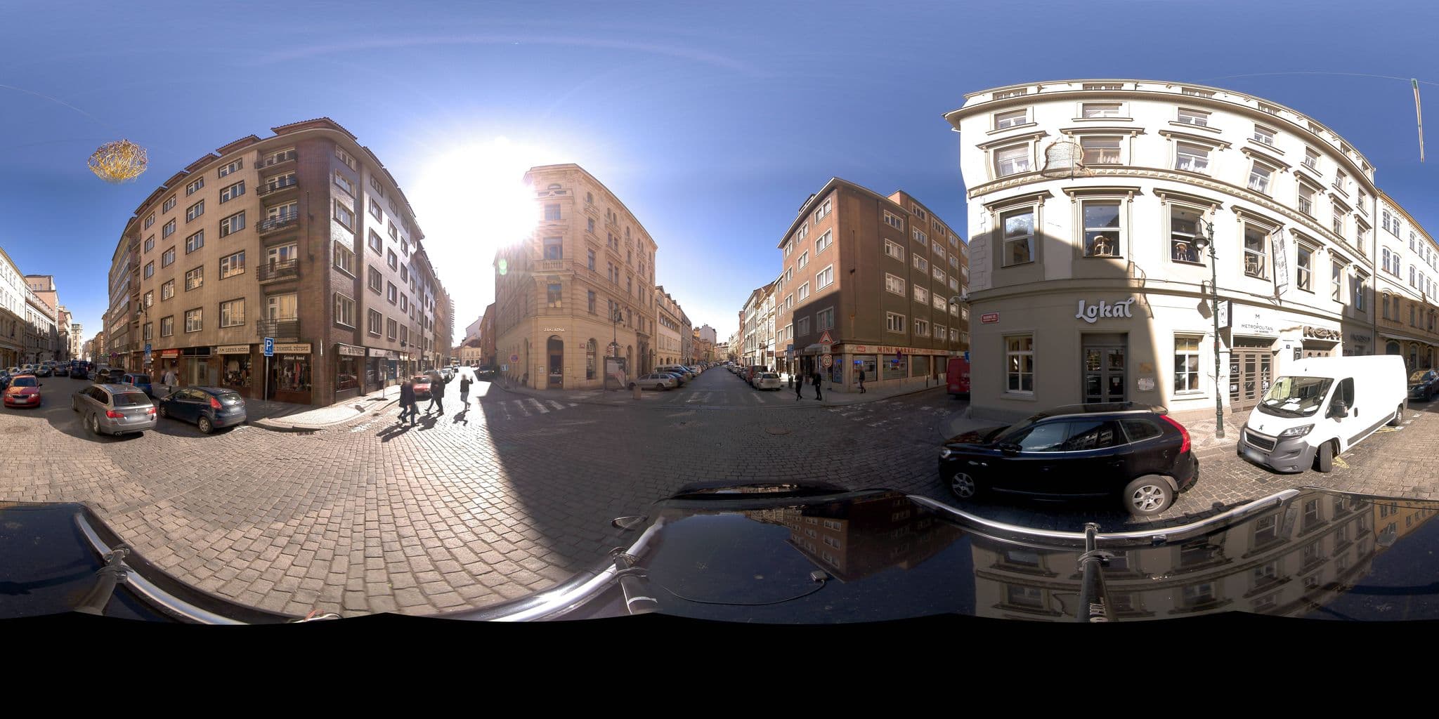 Street view near Travellers Hostel Praha, Prague — © jeffreymartin (CC BY-SA · Mapillary)
