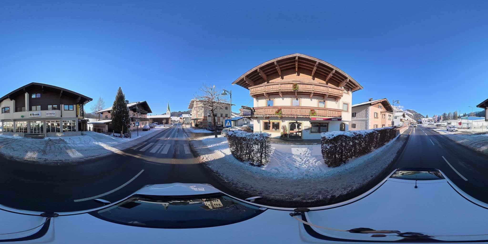 Street view near Hotel Edelweiss, Hochfilzen — © osmplus_org (CC BY-SA · Mapillary)