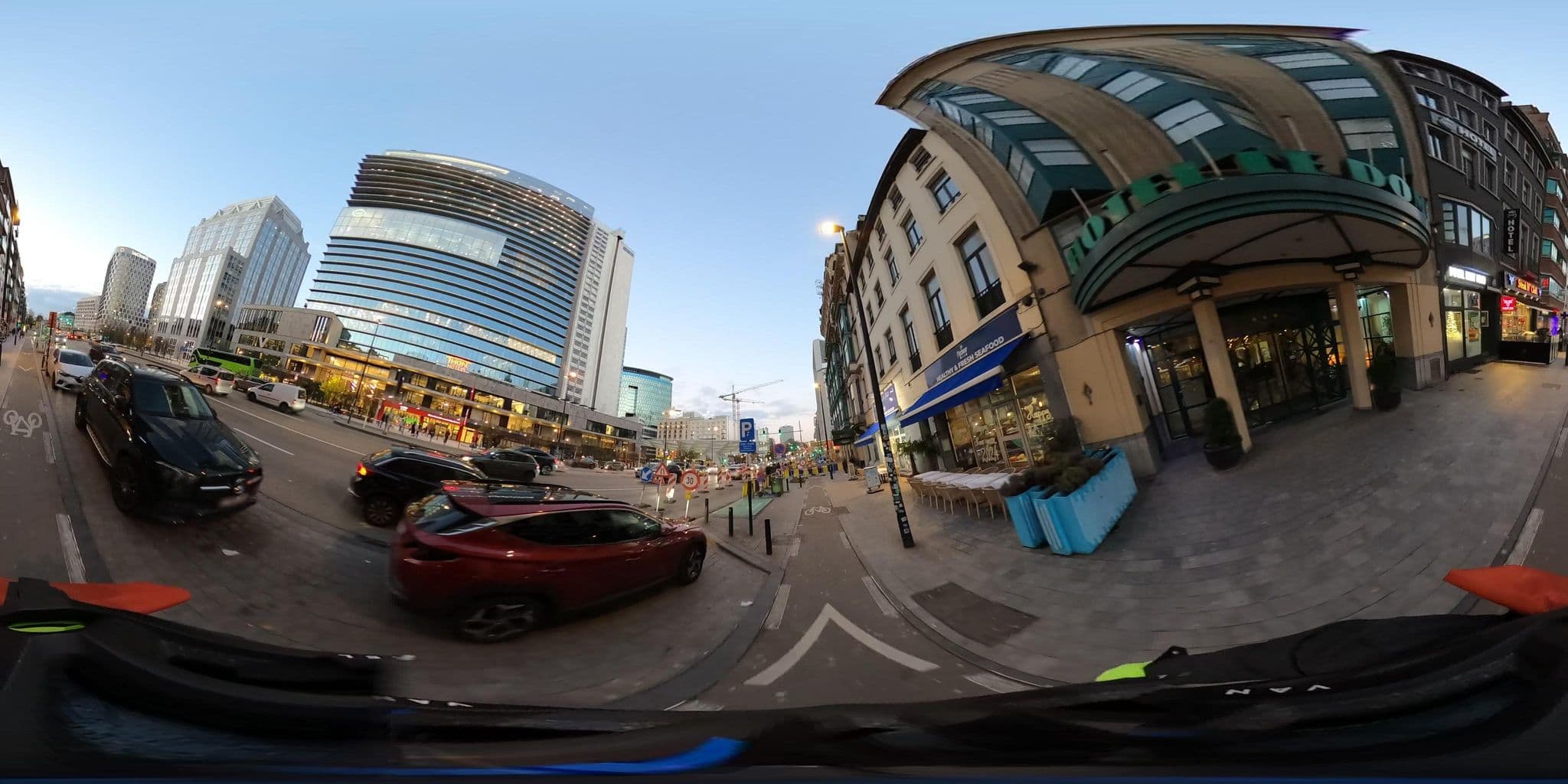 Street view near Royal Hotel, Brussels — © Stefdegreef (CC BY-SA · Mapillary)