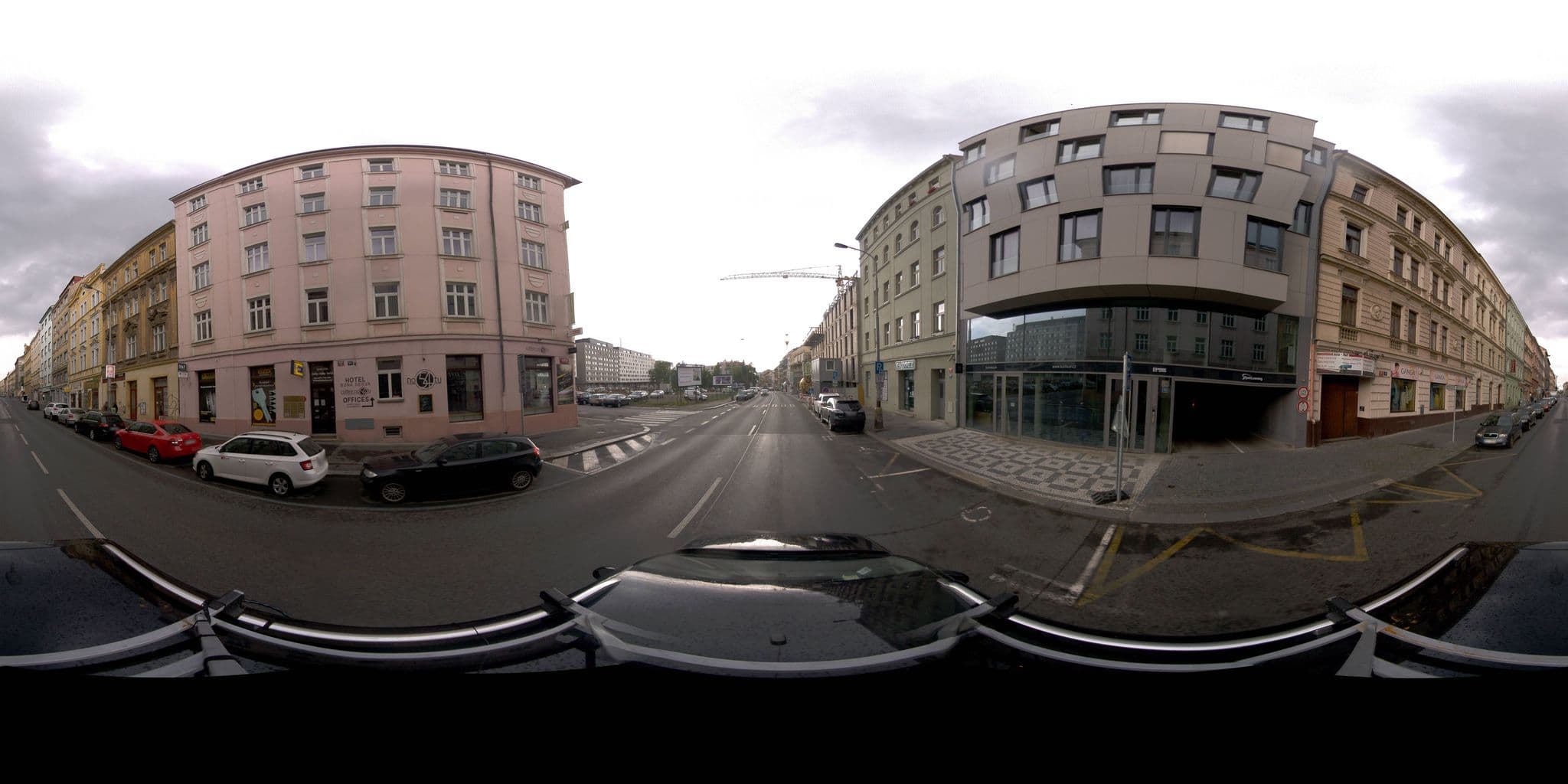 Street view near Bona Serva, Žižkov — © jeffreymartin (CC BY-SA · Mapillary)
