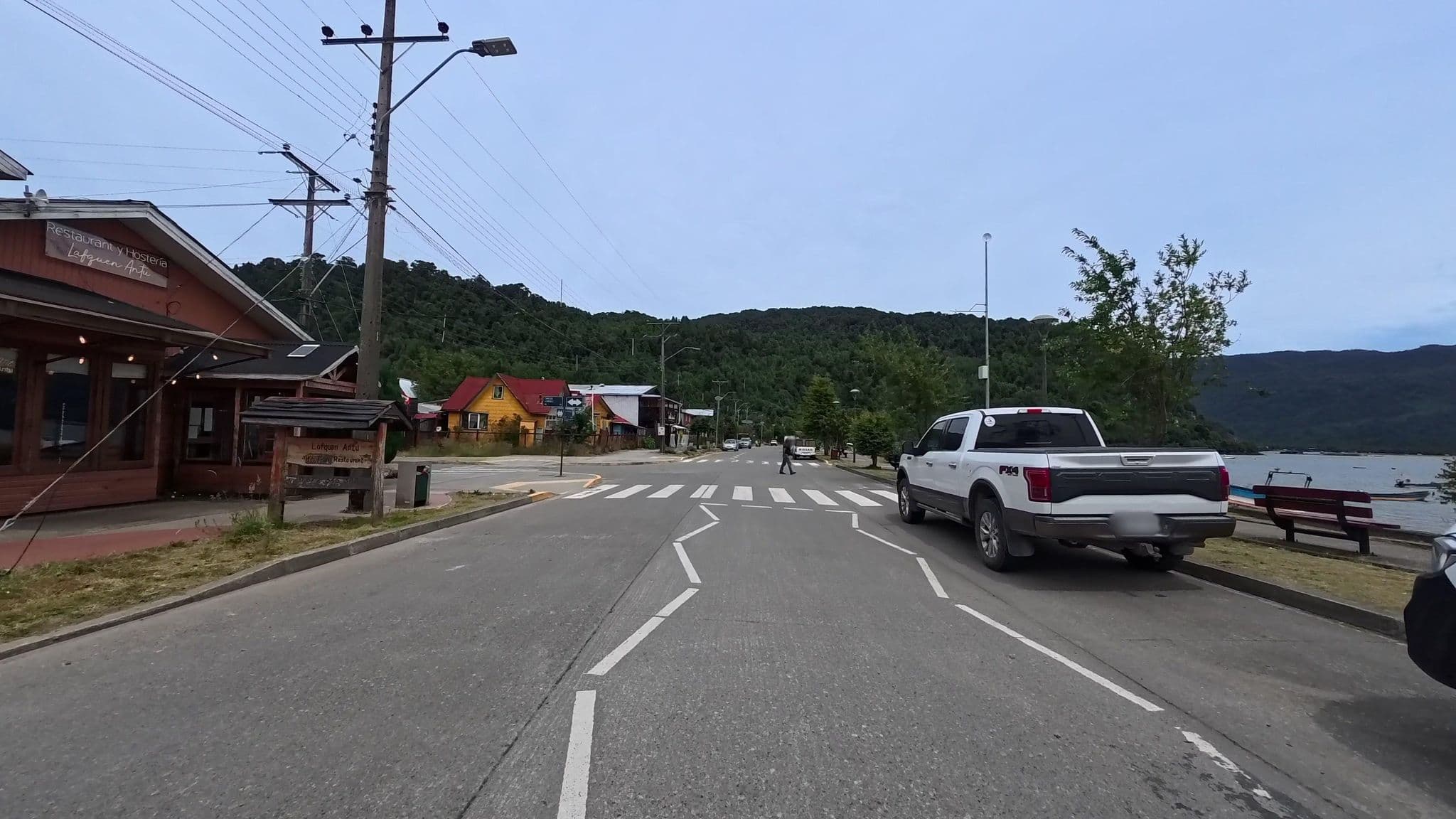 Street view near Lafquen Antu Hostal-Restaurant, Puerto Cisnes — © contactoacve (CC BY-SA · Mapillary)