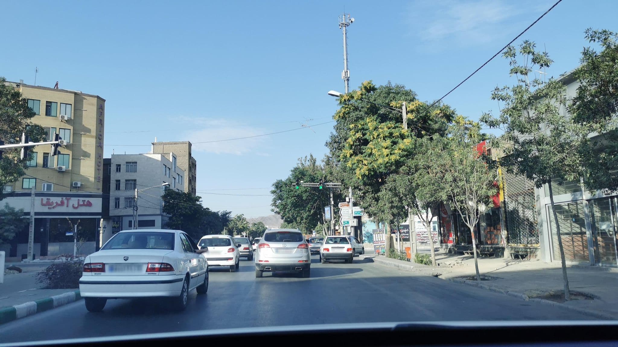Street view near Africa hotel | هتل آفریقا, Mashhad — © kesler (CC BY-SA · Mapillary)