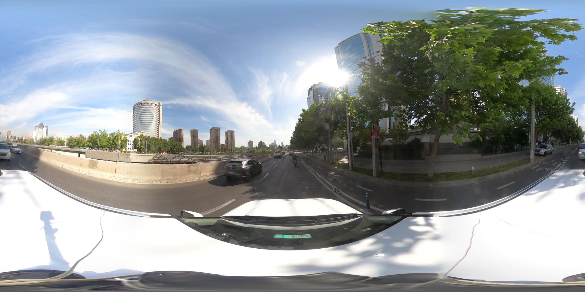 Street view near Renaissance Santiago Hotel, Ñuñoa — © kaart_360 (CC BY-SA · Mapillary)