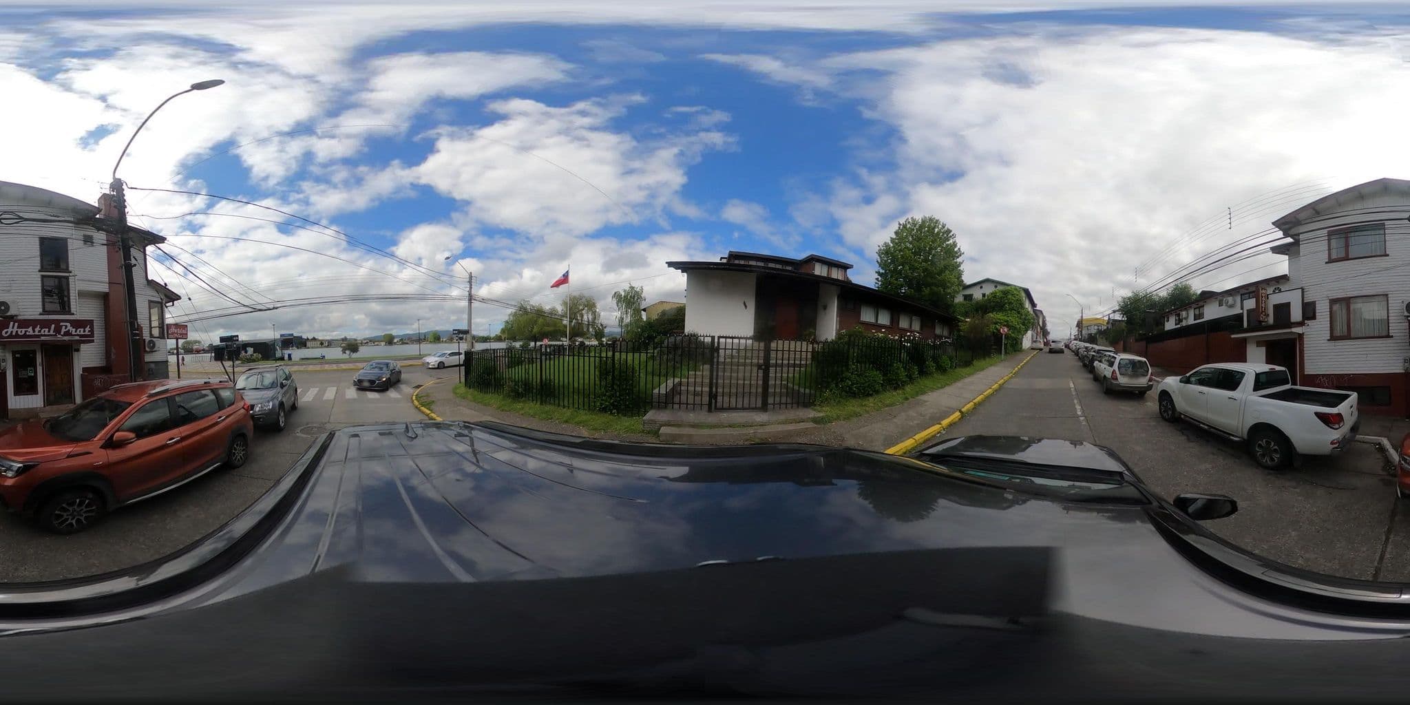 Street view near Hostal Prat, Valdivia — © Transporte_DSS (CC BY-SA · Mapillary)
