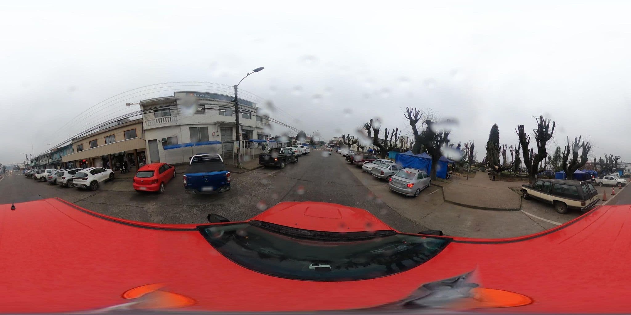 Street view near Hostería plaza, Pitrufquén — © SolutivaSistemas (CC BY-SA · Mapillary)