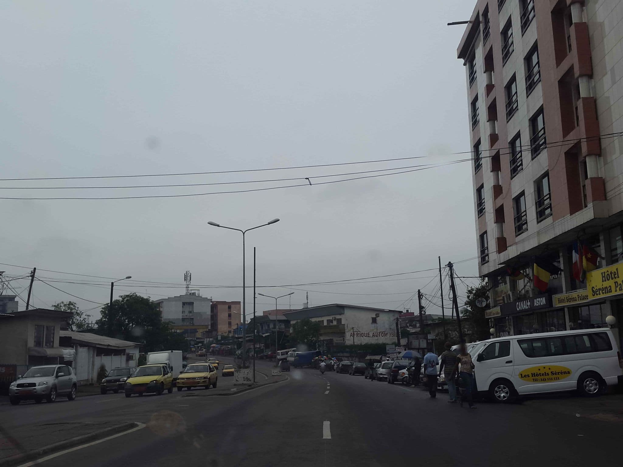 Street view near Serena Palace, Douala