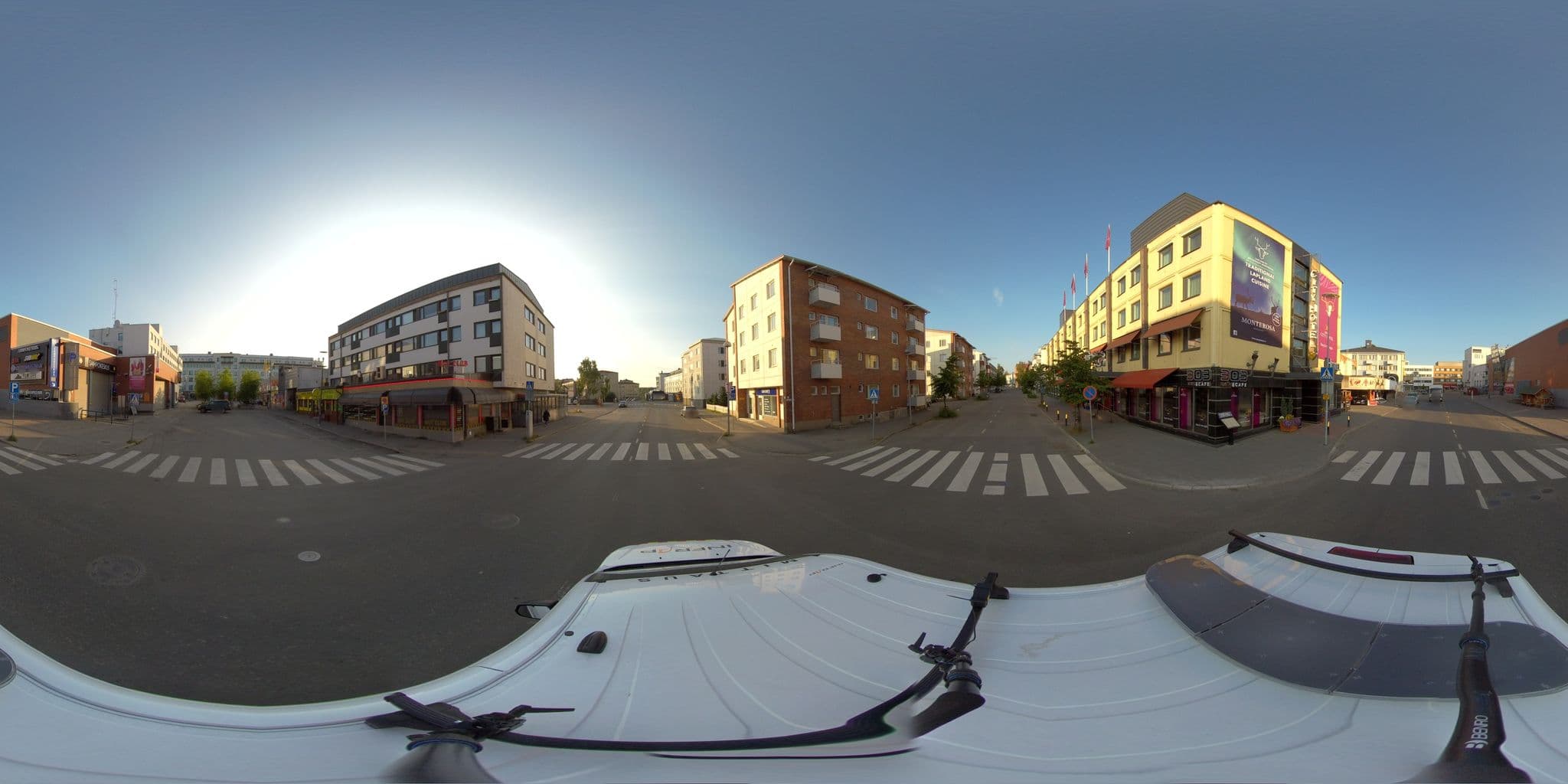 Street view near Arctic City Hotel, Rovaniemi — © HTJoy (CC BY-SA · Mapillary)