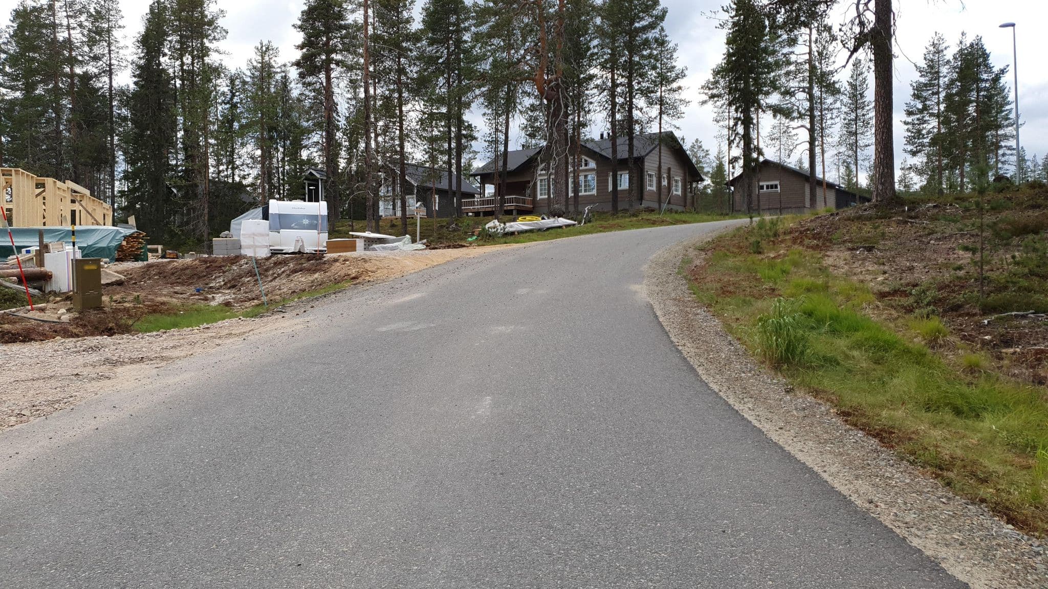 Street view near Villa Sylvi, Kittilä