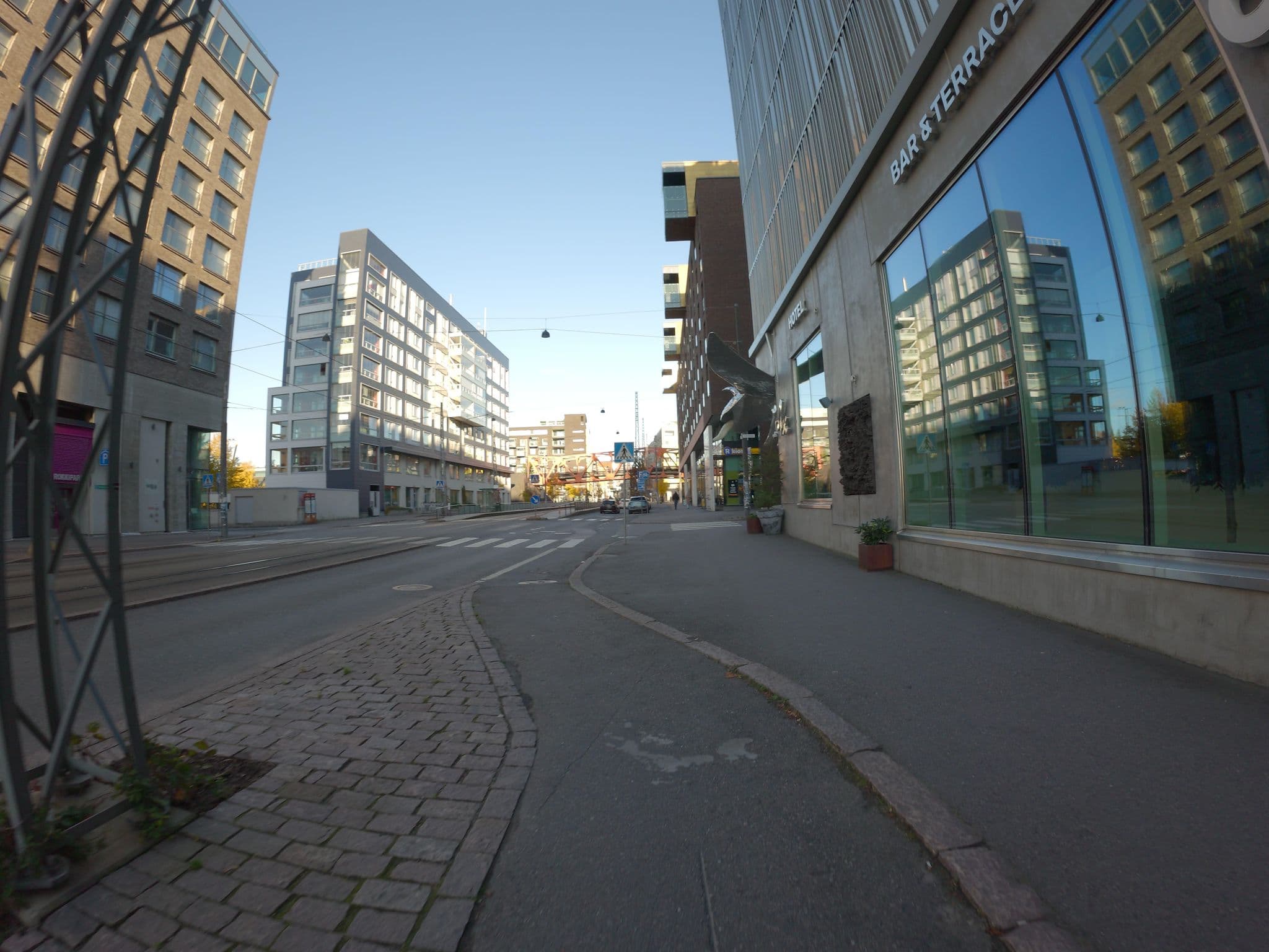 Street view near Hotel AX, Jätkäsaari — © Barro (CC BY-SA · Mapillary)