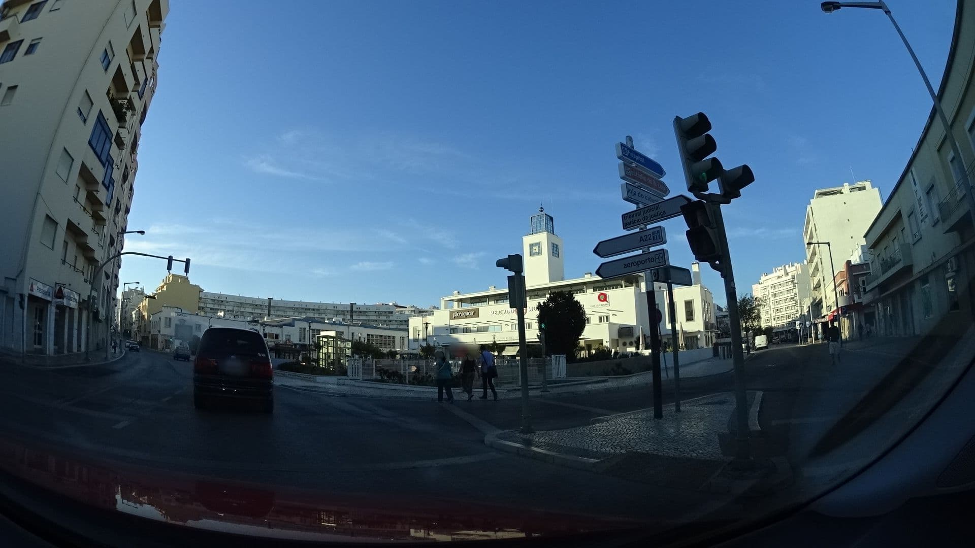 Street view near Plaza Inn Hostel, Faro — © sashazykov (CC BY-SA · Mapillary)