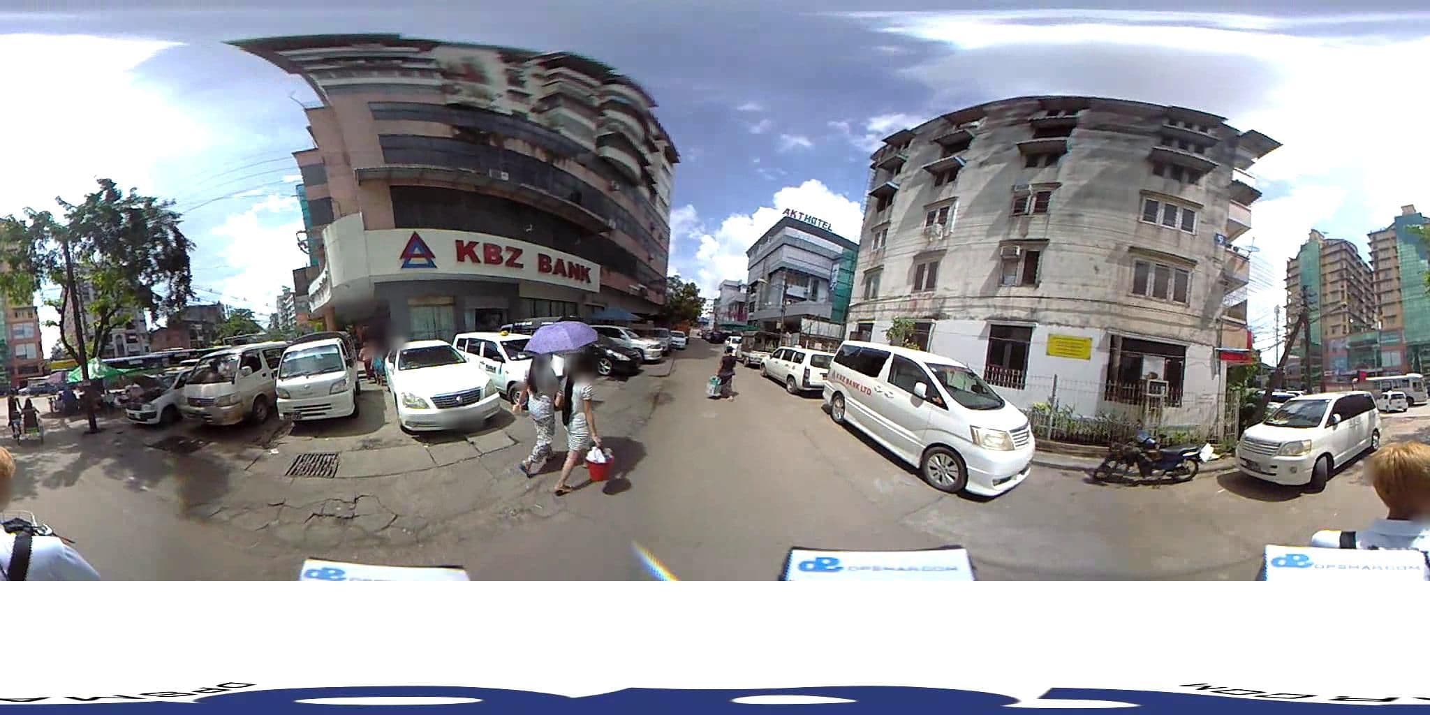 Street view near AKT hotel (A Kyi Taw), Mingala Tangnyunt — © dpsmap (CC BY-SA · Mapillary)