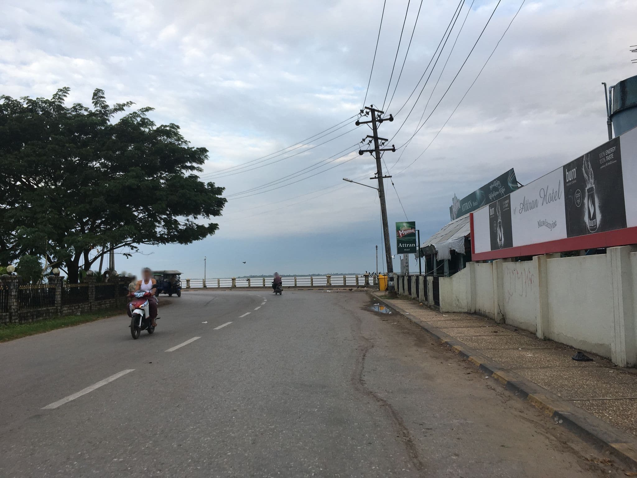 Street view near Attran Hotel Mawlamyine, Mawlamyine — © tawkahlaing (CC BY-SA · Mapillary)
