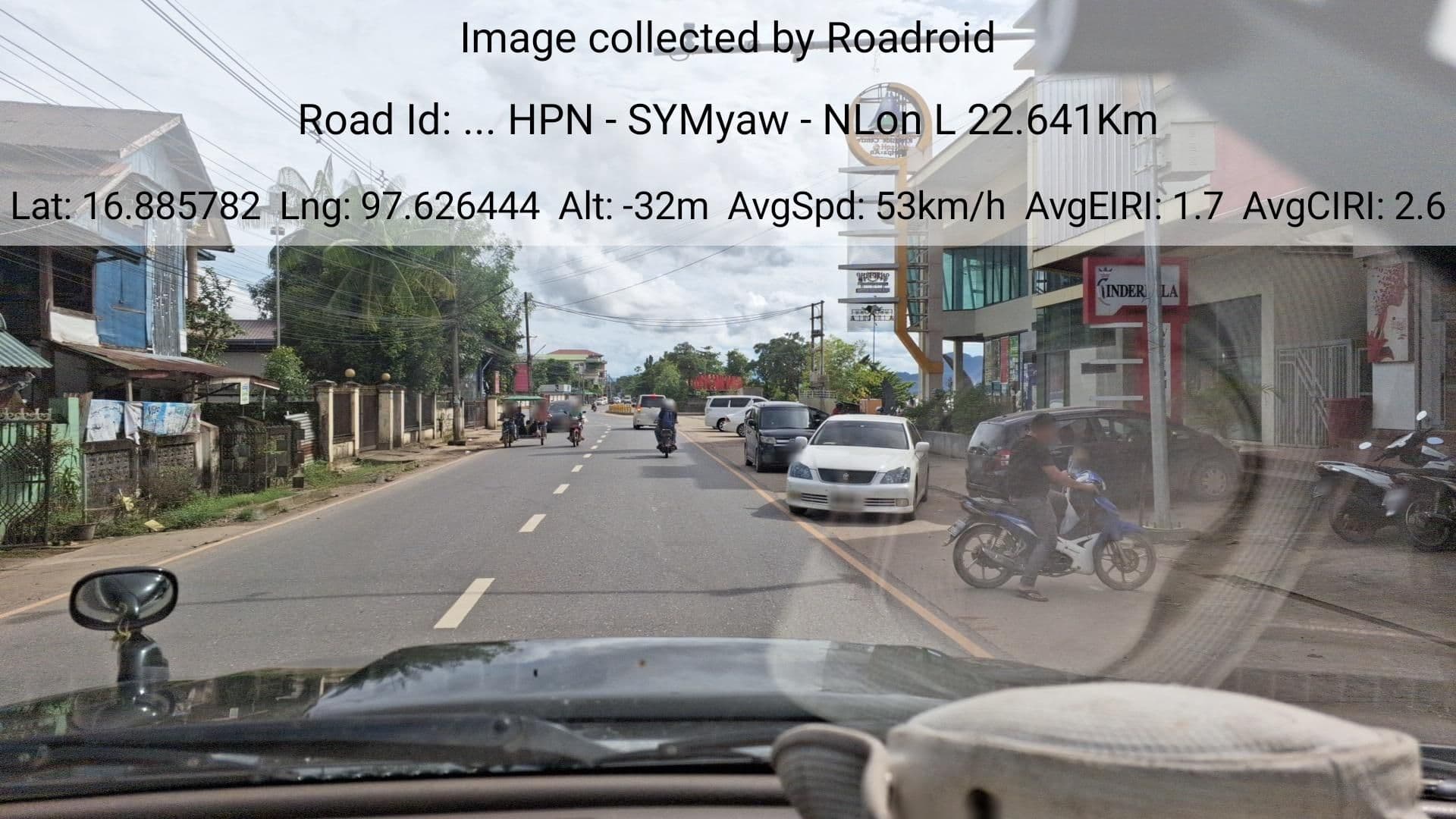 Street view near Hpa-An River View Motel, Hpa-An — © roadroid (CC BY-SA · Mapillary)