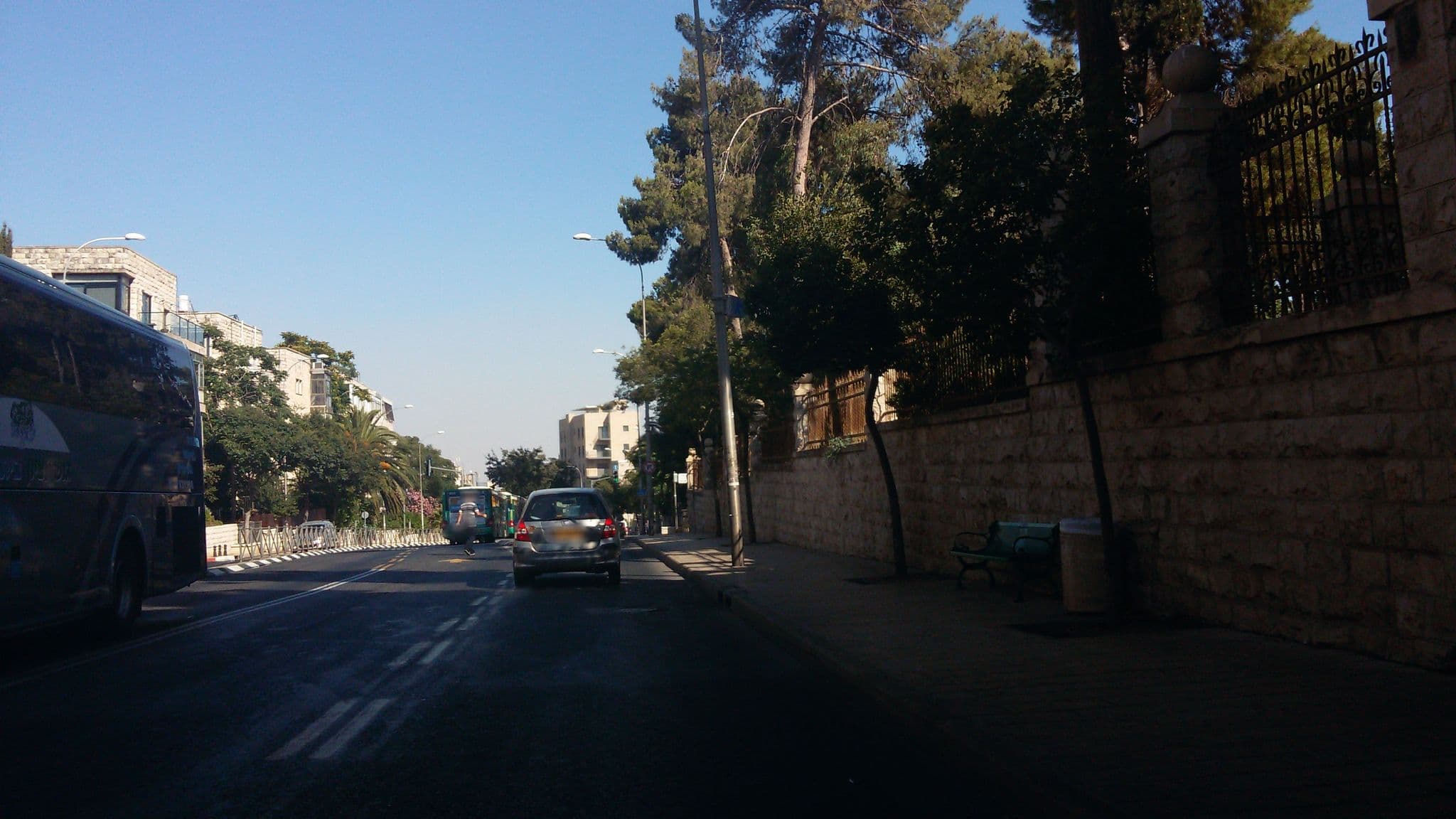 Street view near Rosary Sisters Hostel, Jerusalem — © hdunn (CC BY-SA · Mapillary)