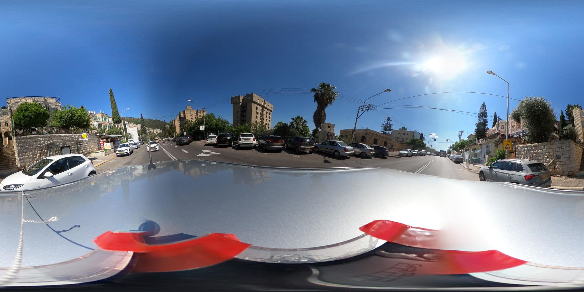 Street view near Dan Panorama Pool, Haifa — © trigSkarim (CC BY-SA · Mapillary)