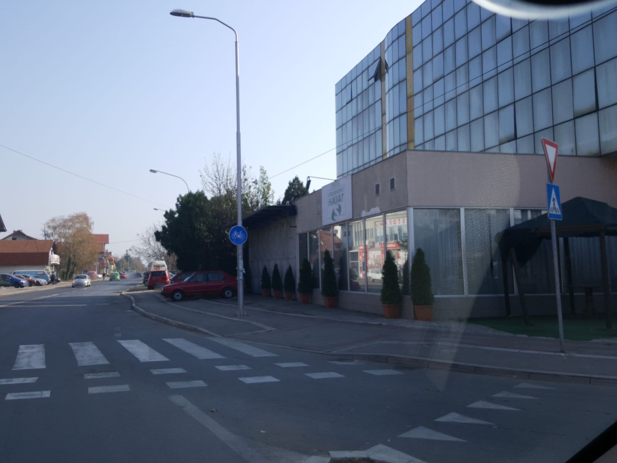 Street view near Hotel Stojanović Hajat S, Leskovac — © brackone (CC BY-SA · Mapillary)