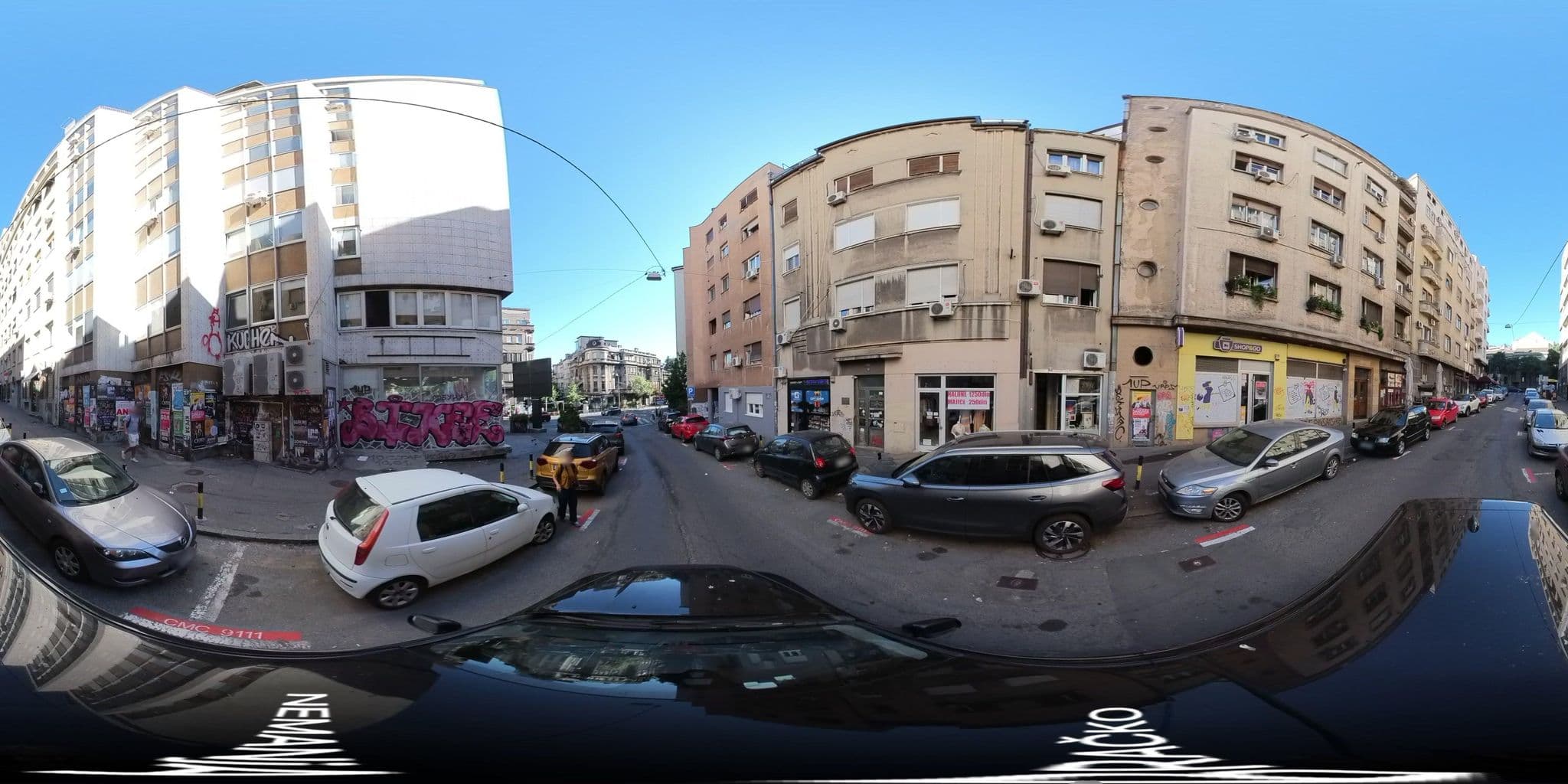 Street view near Indigo hostel, Belgrade — © brackone (CC BY-SA · Mapillary)