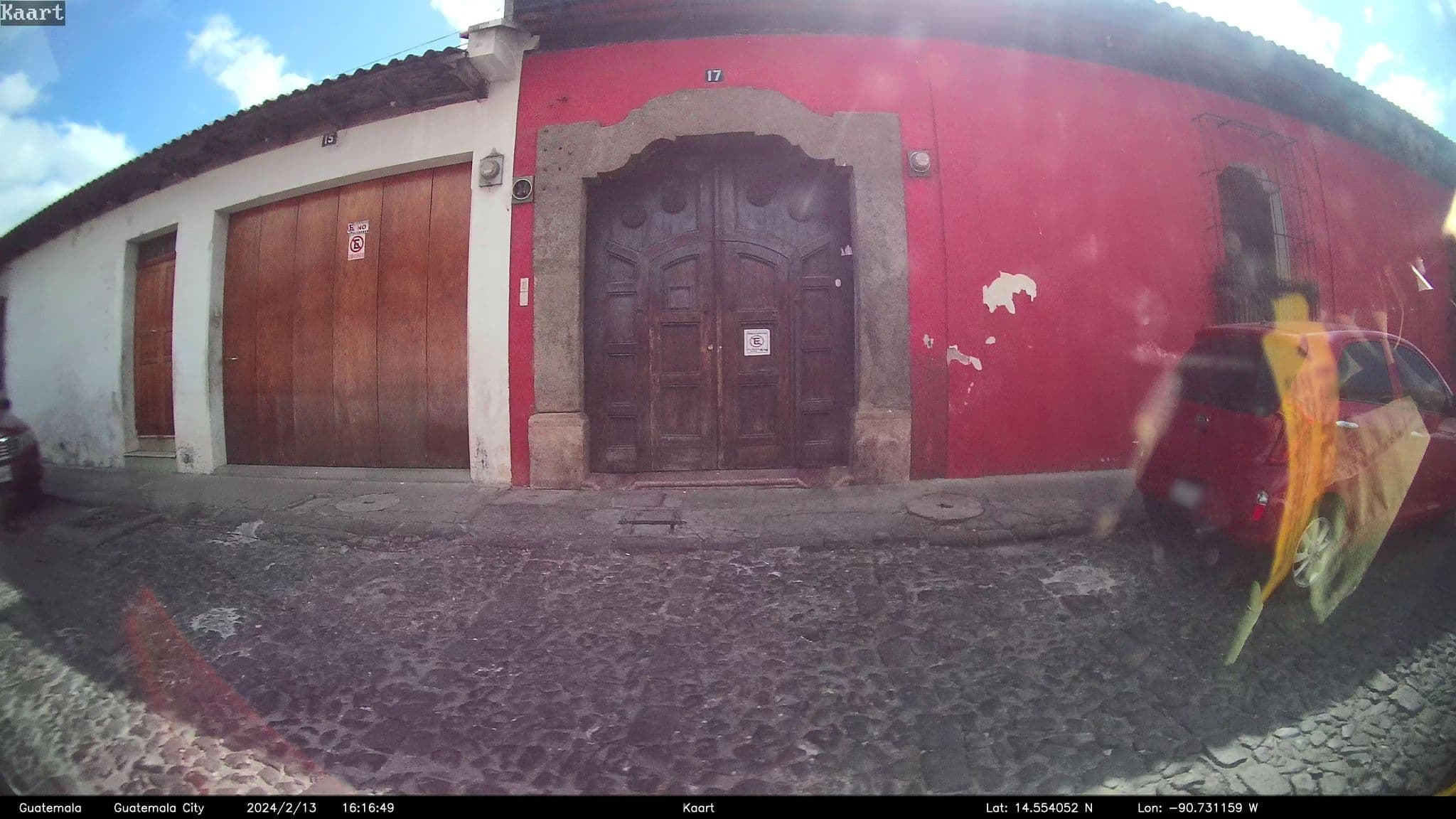Street view near Hotel Santa Clara, Antigua Guatemala — © kaart_2 (CC BY-SA · Mapillary)