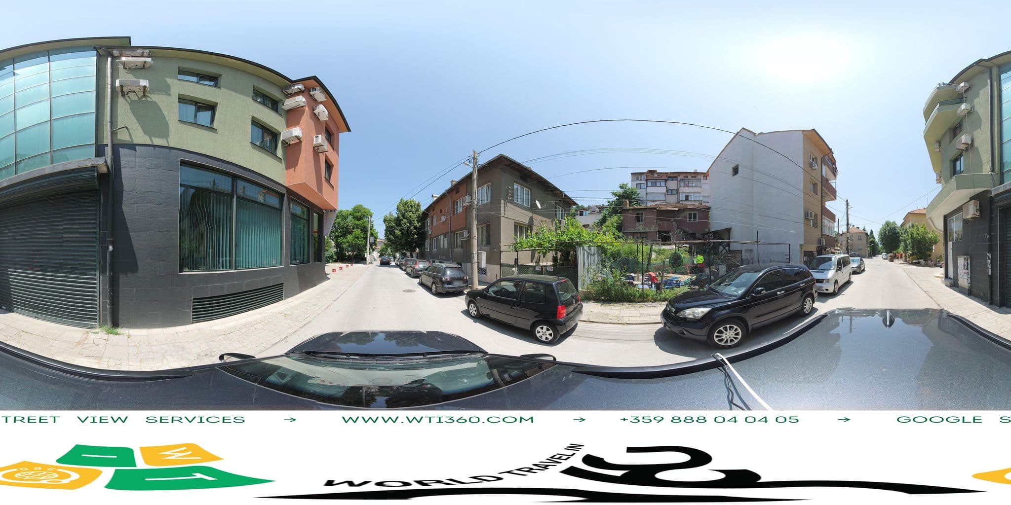 Street view near Hotel Korona, Blagoevgrad — © WTI360 (CC BY-SA · Mapillary)