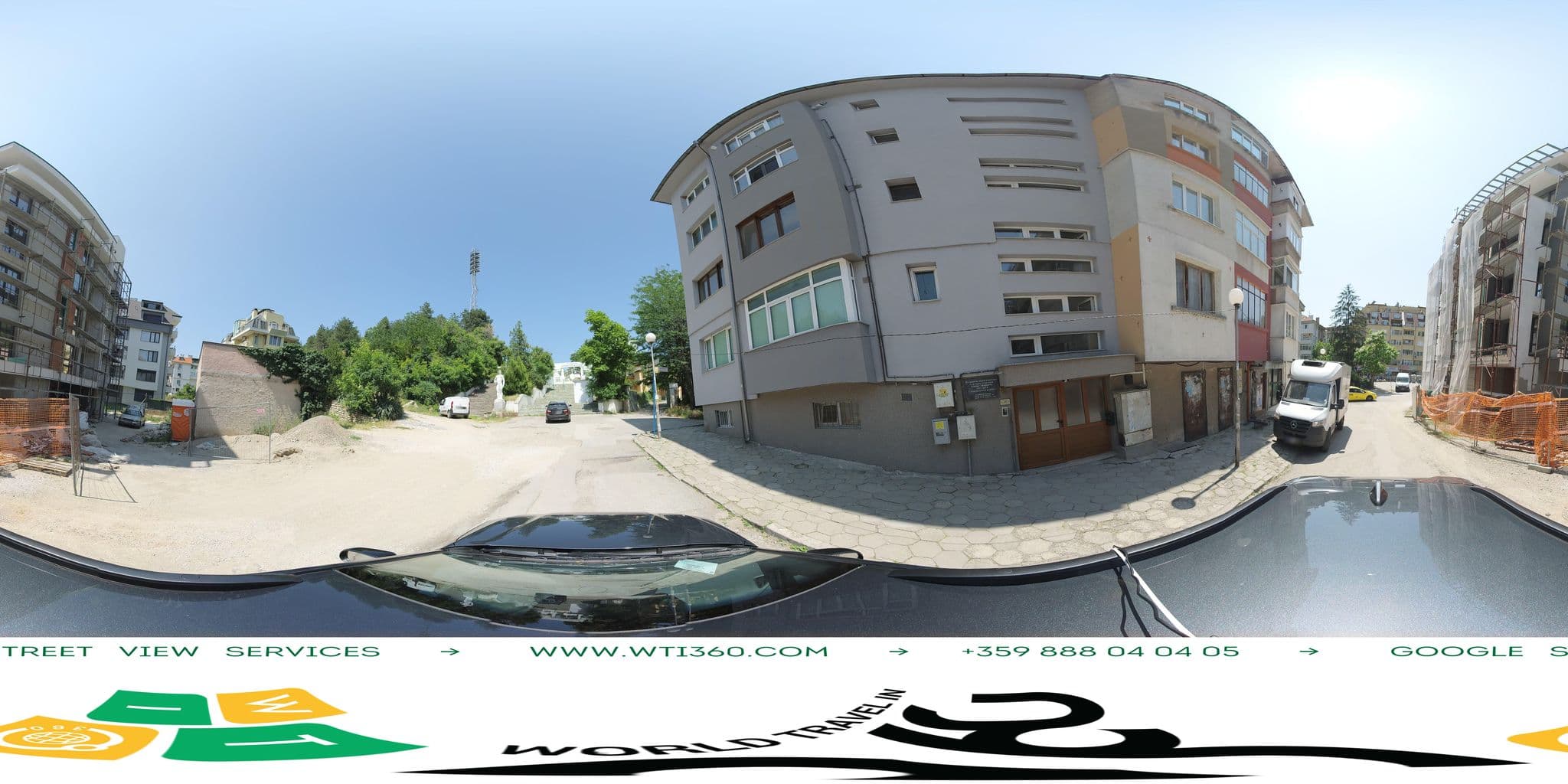 Street view near Vila Santa Cruz, Blagoevgrad — © WTI360 (CC BY-SA · Mapillary)