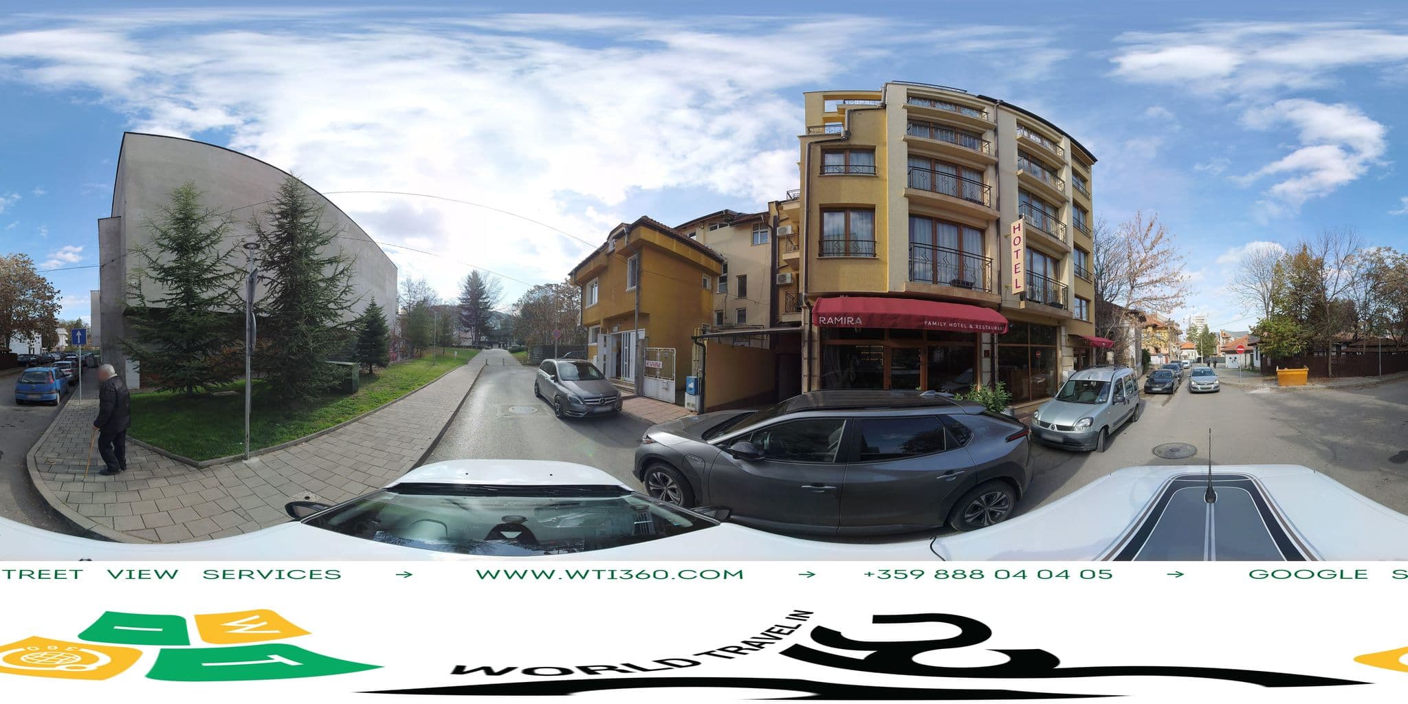 Street view near Хотел Рамира, Kyustendil — © WTI360 (CC BY-SA · Mapillary)