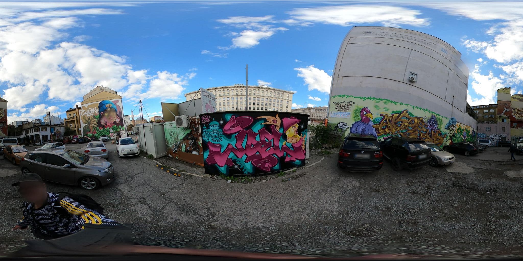 Street view near Maya Hostel, Sofia — © alexanderbtodorov (CC BY-SA · Mapillary)