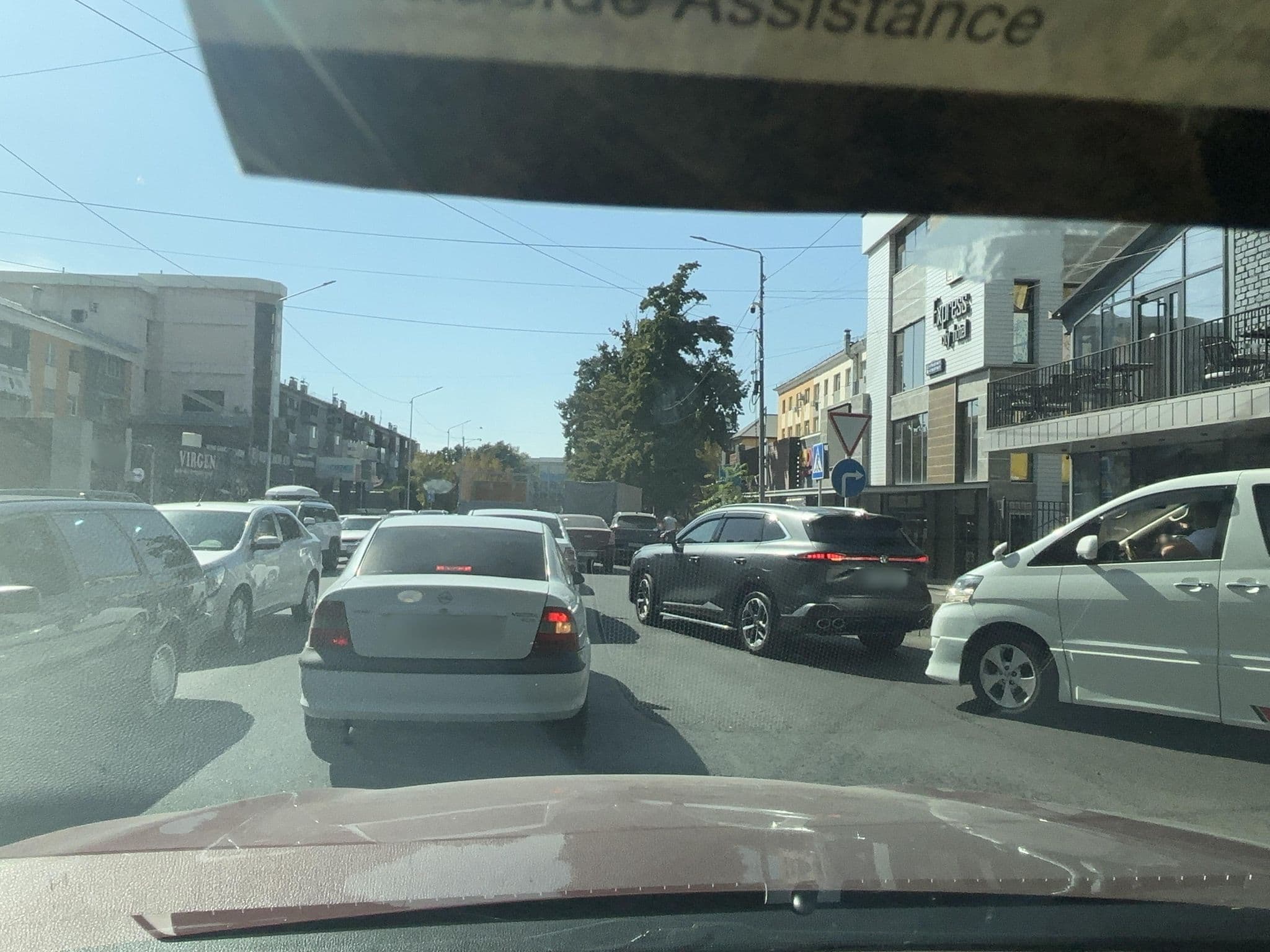 Street view near Express City Hotel, Shymkent — © Daulet-78 (CC BY-SA · Mapillary)