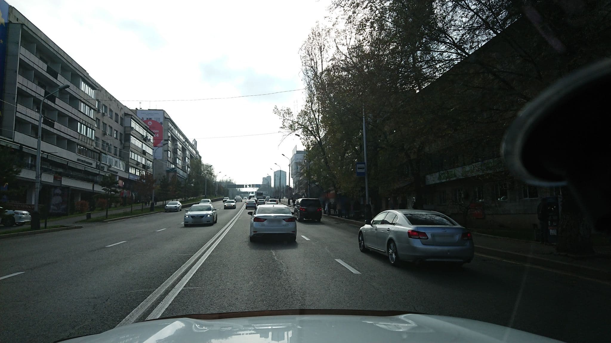 Street view near The Saulet Hotel, Almaty — © m00sekateer (CC BY-SA · Mapillary)