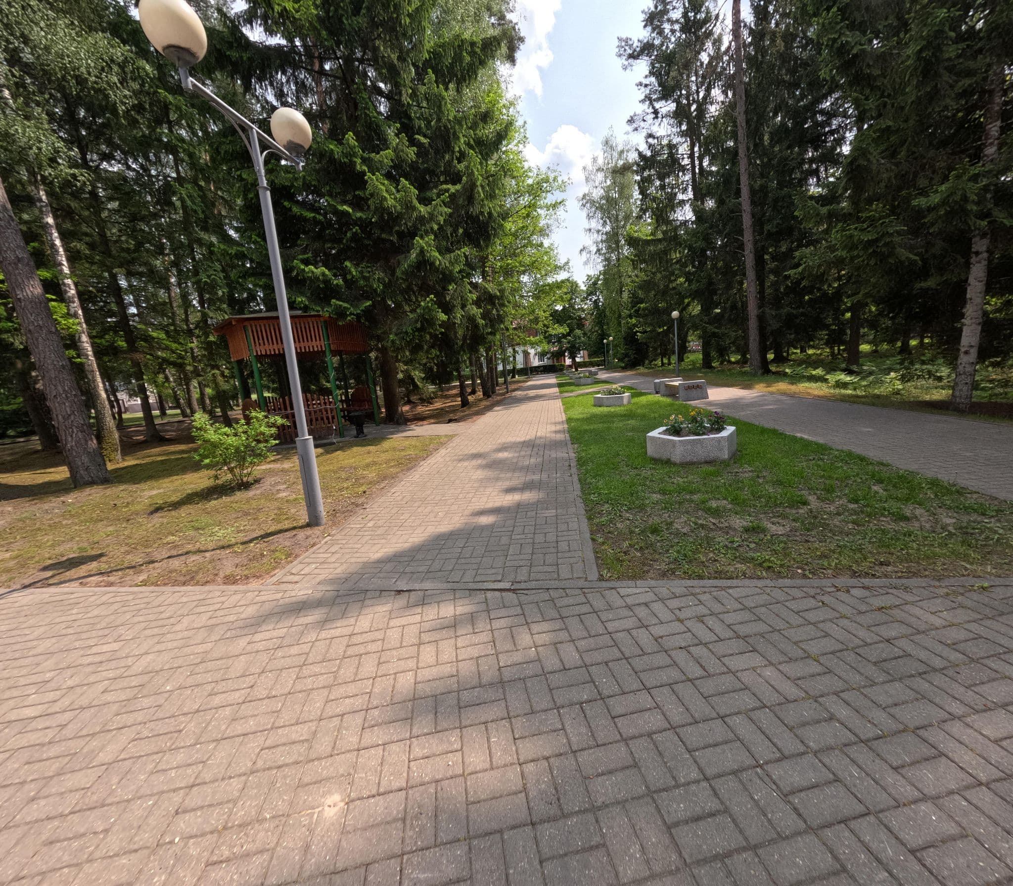 Street view near Гостиница Беловежская Пуща, Kamyanyuki — © PesDyuck (CC BY-SA · Mapillary)