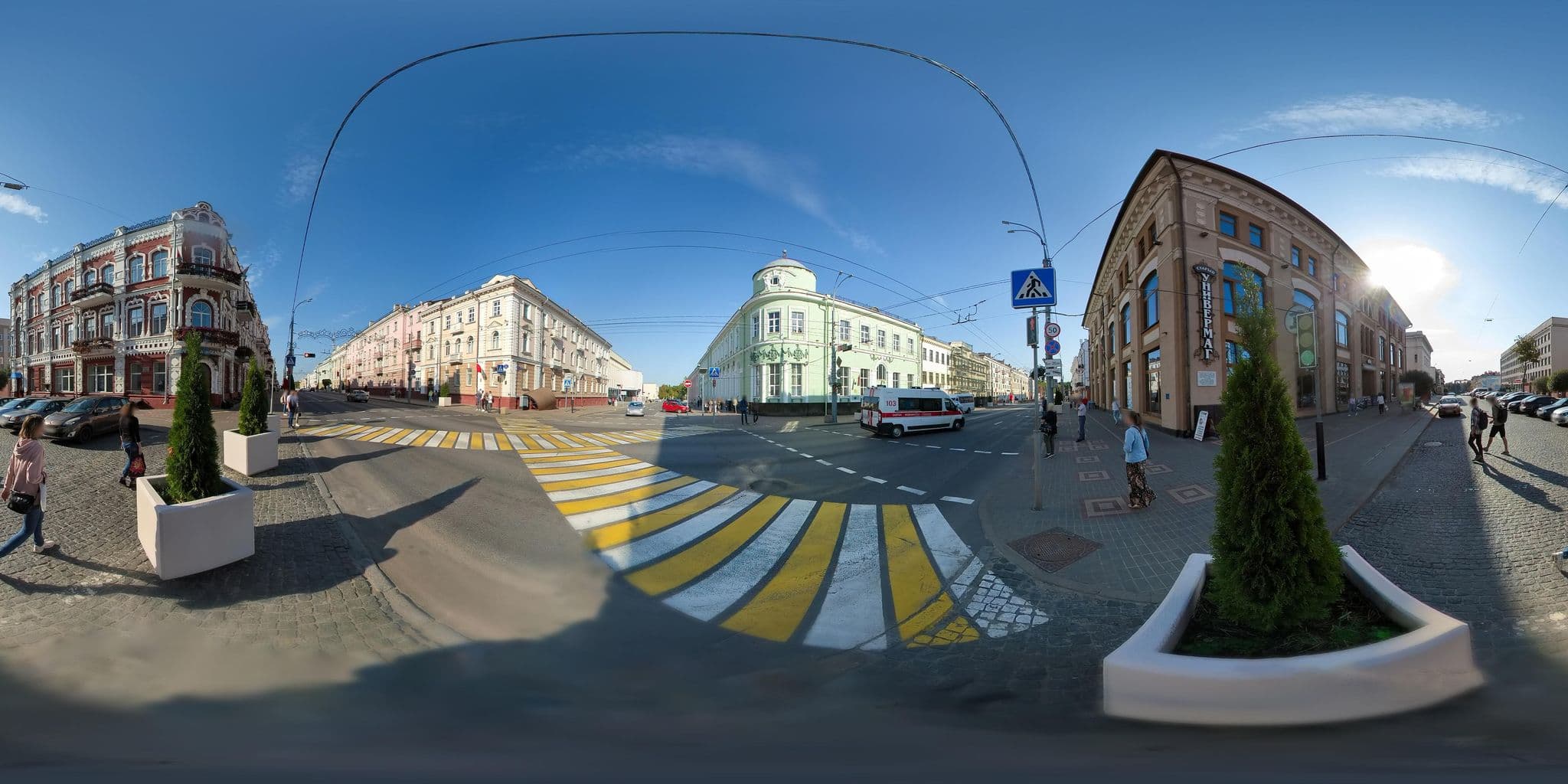 Street view near Apartments on Soverskaya str., Homyel' — © 360-m5-by (CC BY-SA · Mapillary)
