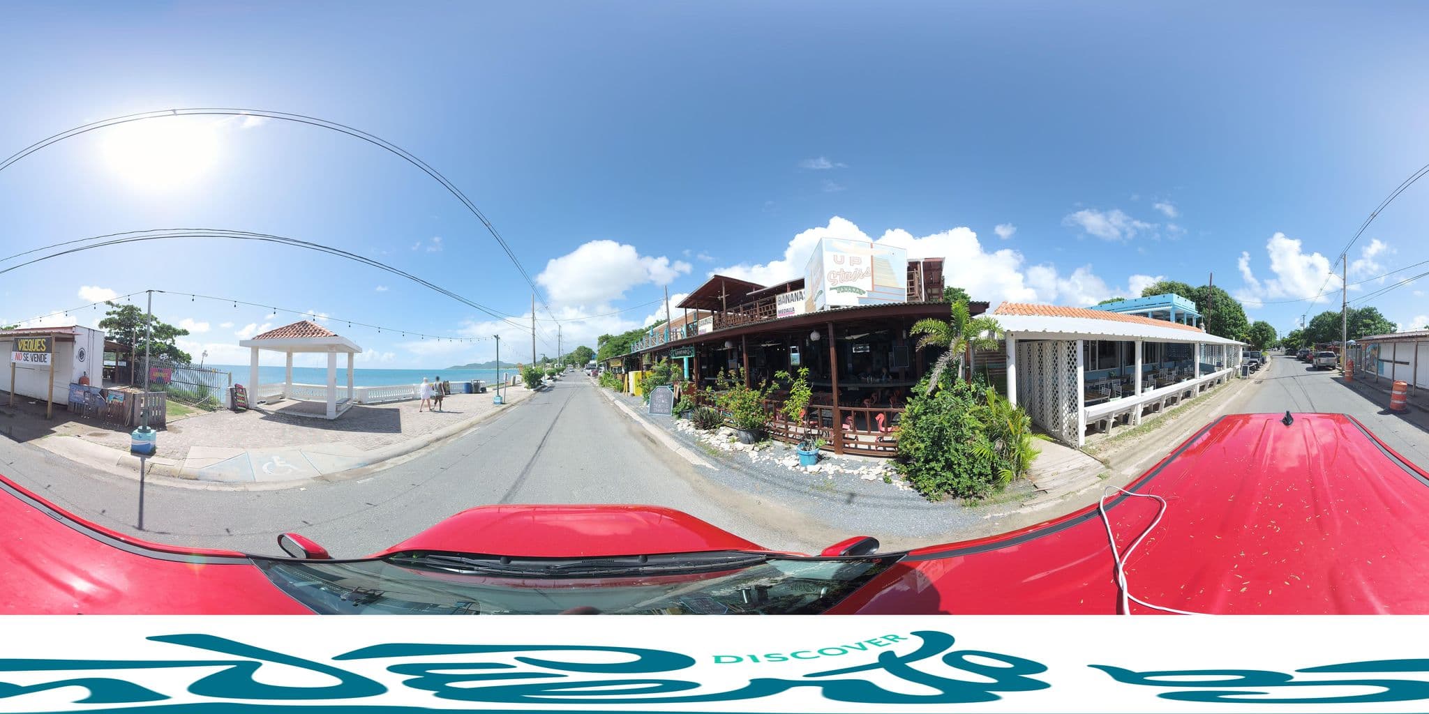 Street view near Bananas Guesthouse, Beach Bar & Grill, Esperanza — © federicodebetto (CC BY-SA · Mapillary)