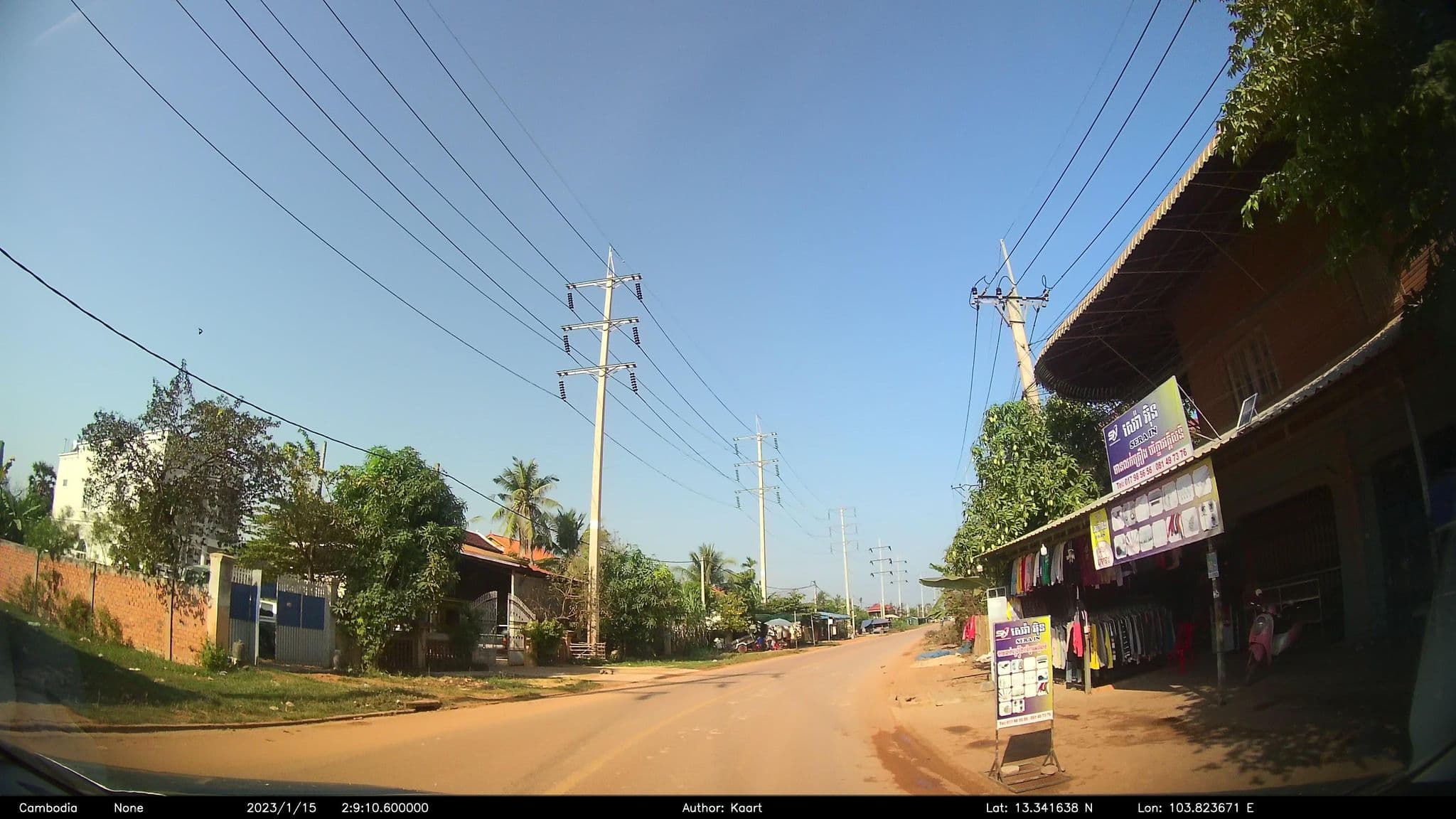 Street view near Sun Sothy Guesthouse-Restaurant, Siem Reap — © kaart_2 (CC BY-SA · Mapillary)