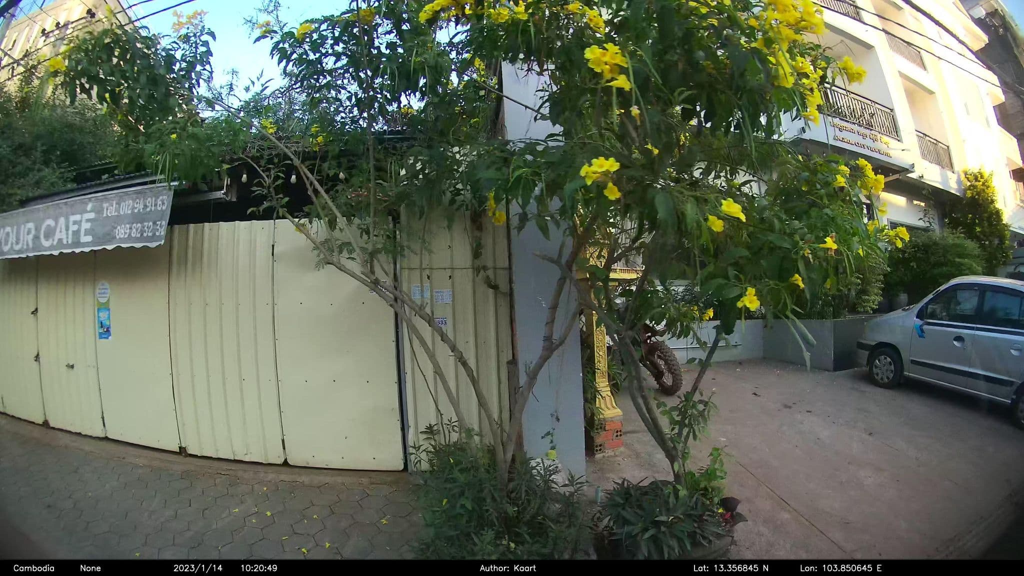 Street view near THE PLACE Hostel & Pool Bar, Siem Reap — © kaart_2 (CC BY-SA · Mapillary)