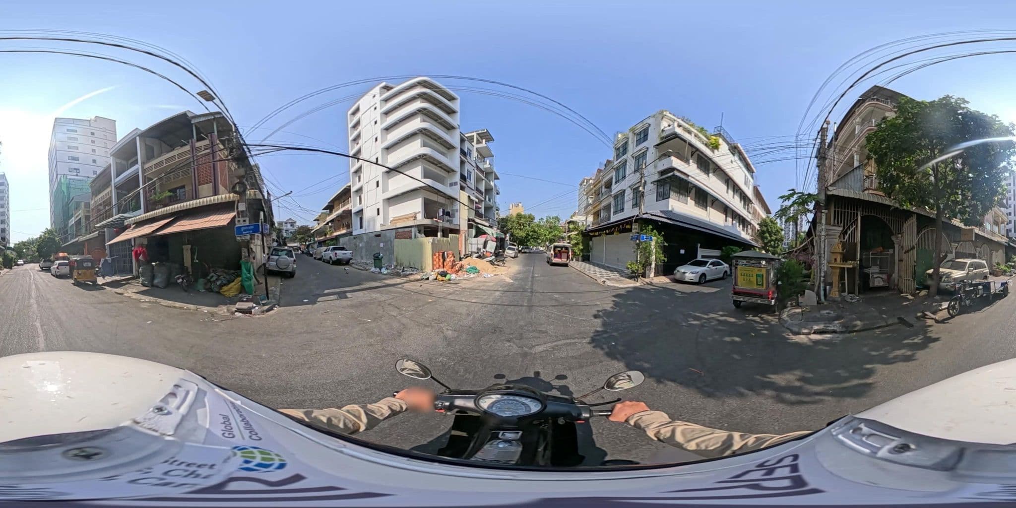 Street view near Nokosamreth Olympic Hotel, Phnom Penh — © vteck (CC BY-SA · Mapillary)