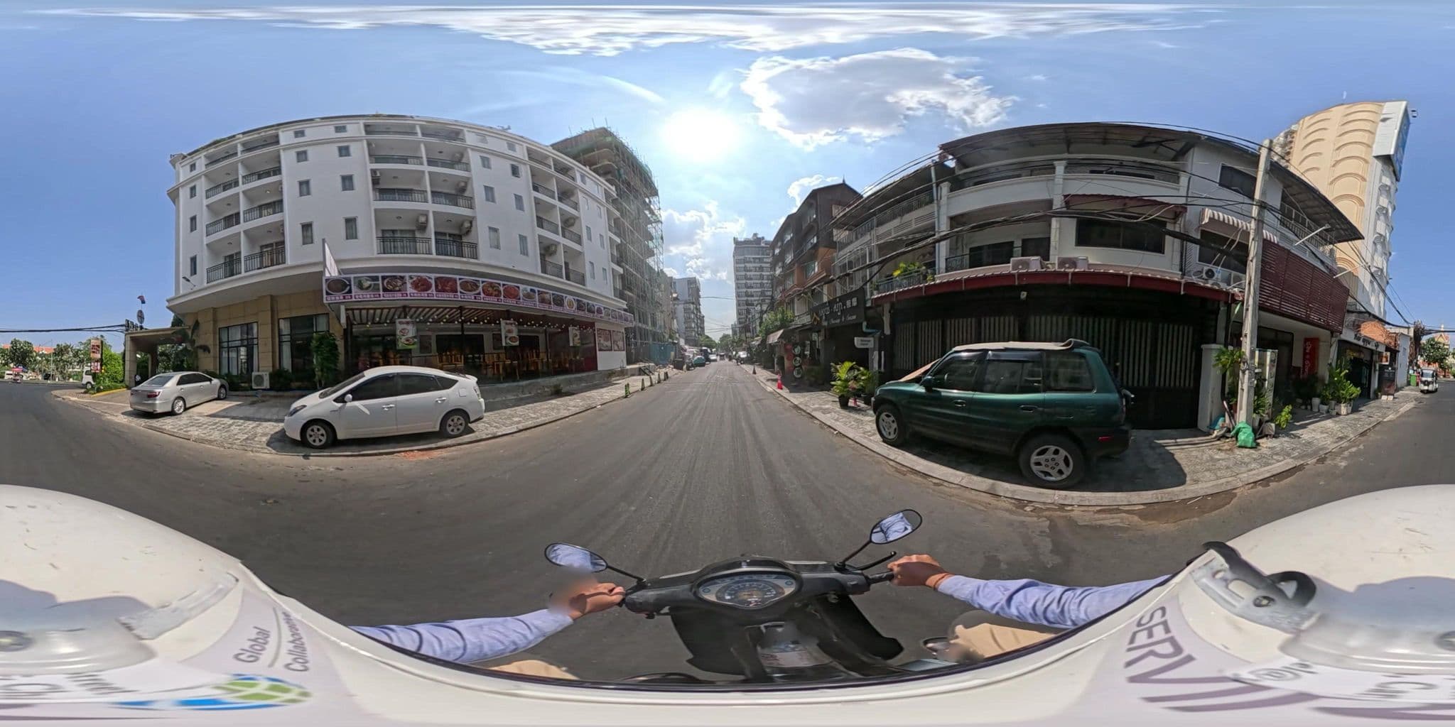 Street view near Lazy Gecko Cafe & Guesthouse, Phnom Penh — © vteck (CC BY-SA · Mapillary)