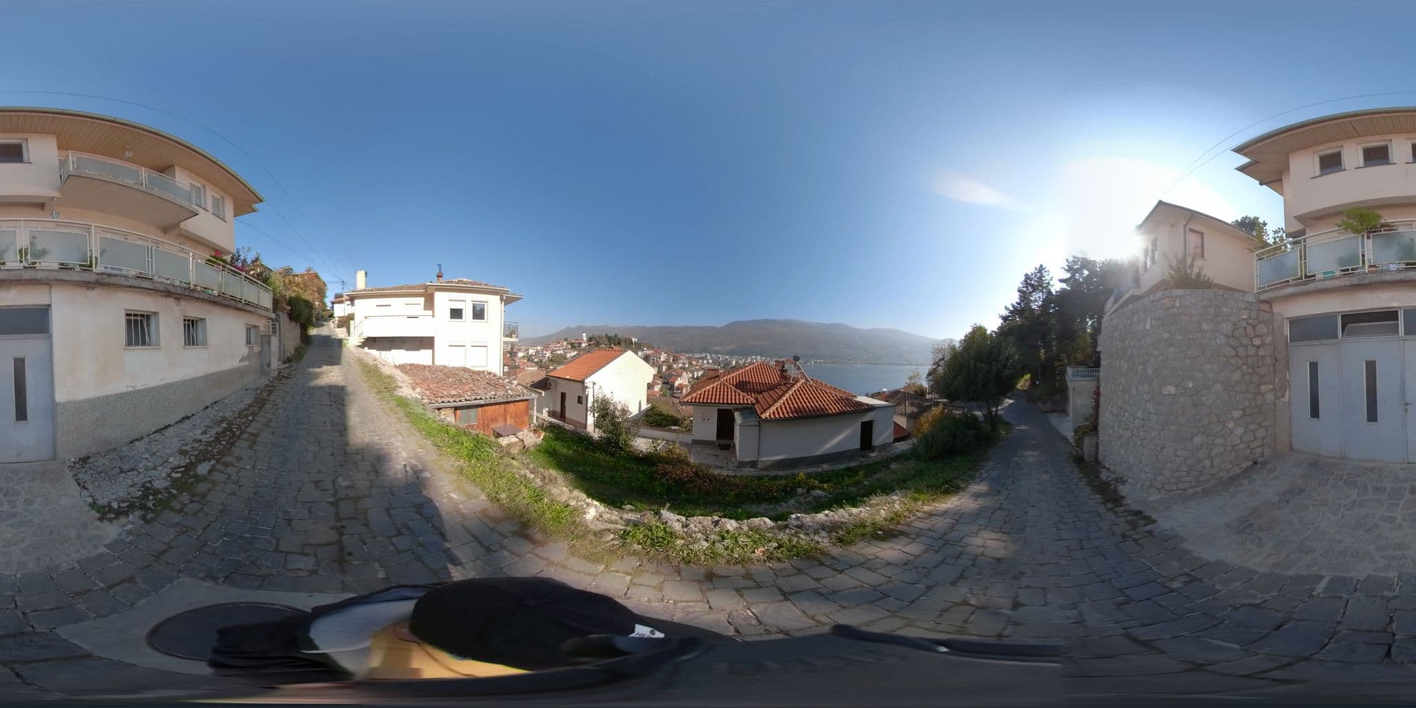 Street view near Saraj Hostel, Ohrid — © akyrkou (CC BY-SA · Mapillary)